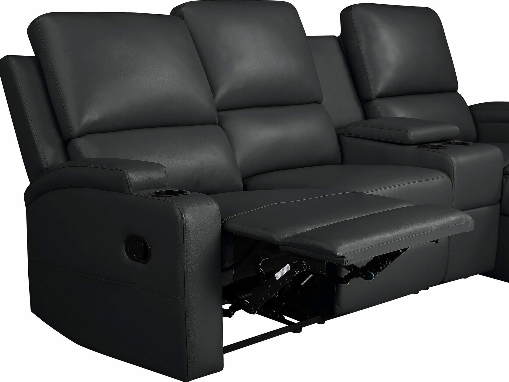 Colțar cu recliner Denton 1368 (Negru)