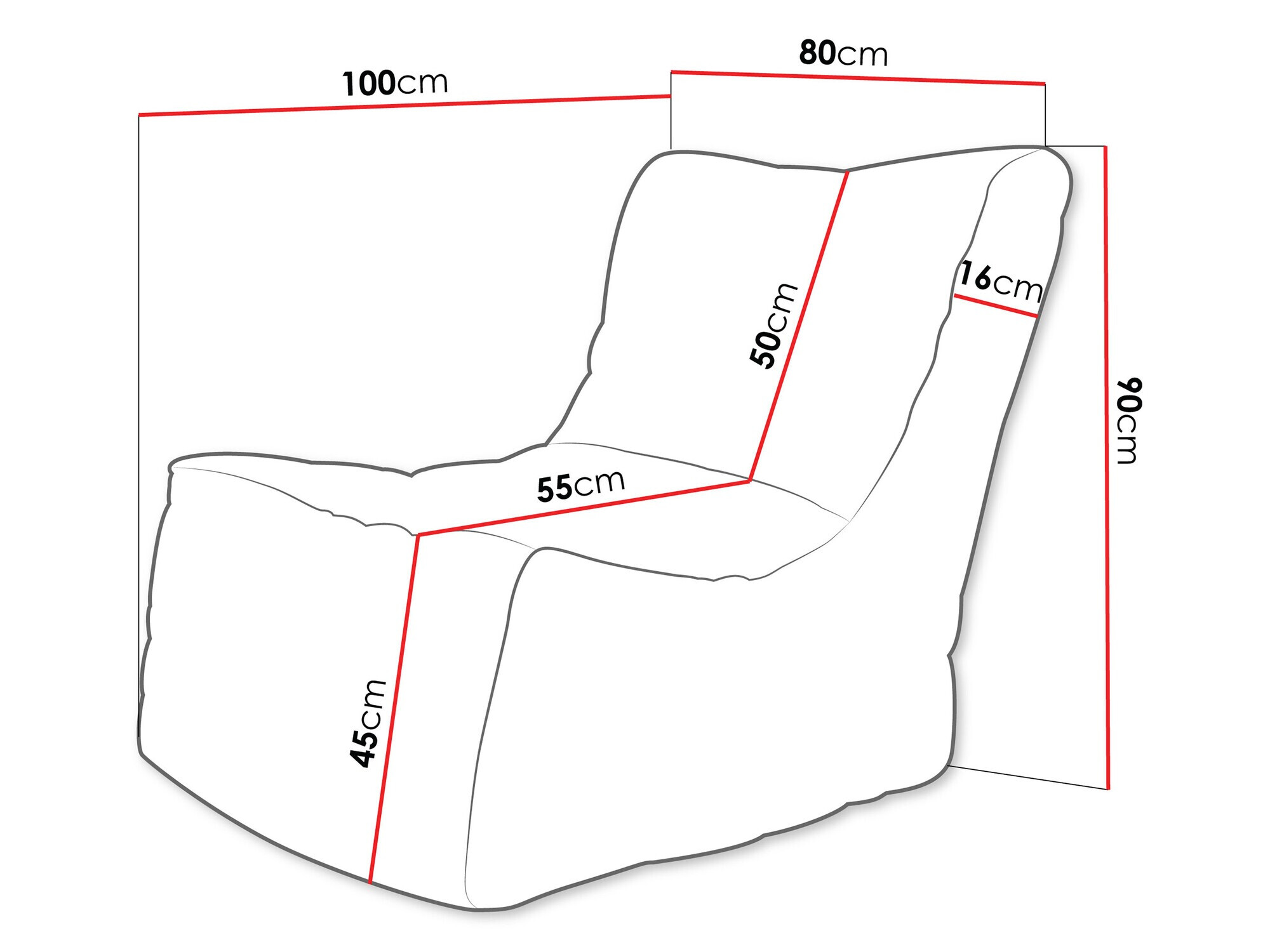 Fotoliu puf Passeral (Poso 100)