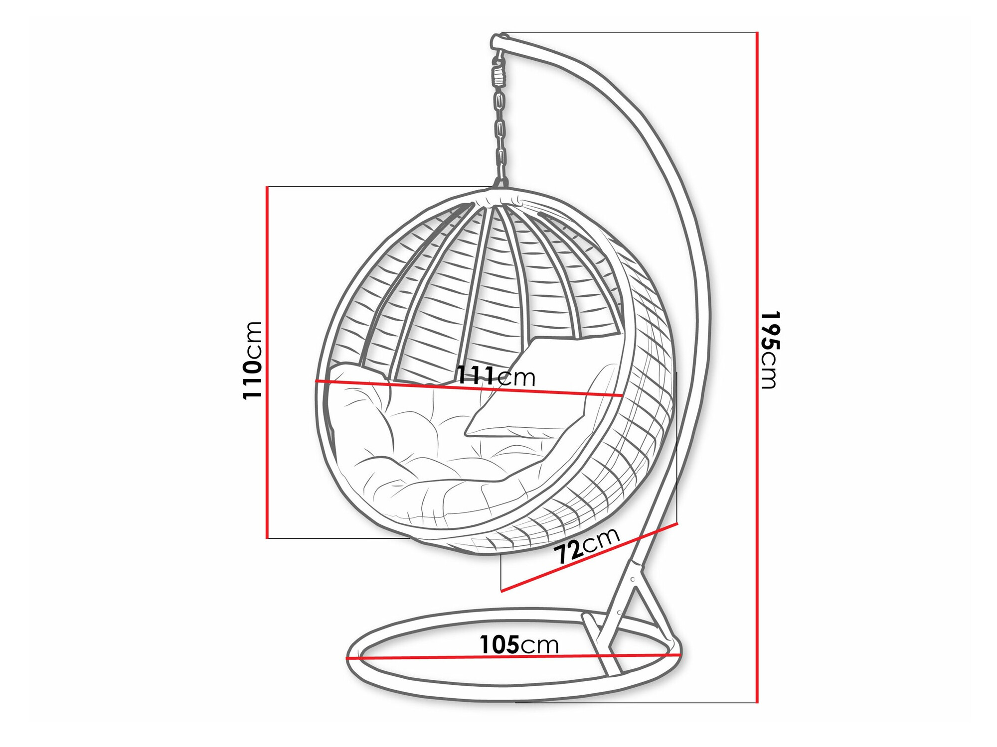 Scaun suspendat Comfivo 407