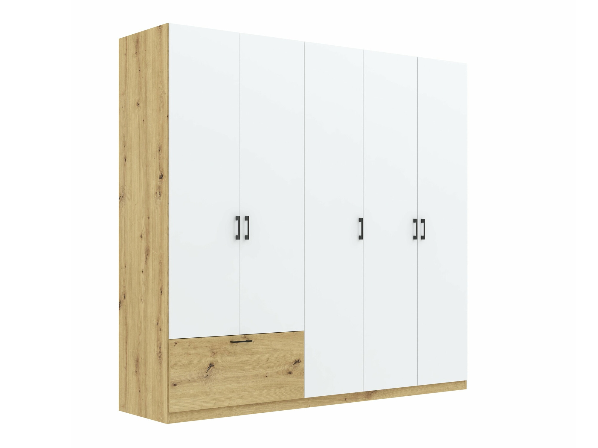 Dulap Bristol 249 (Stejar artizan + Alb)
