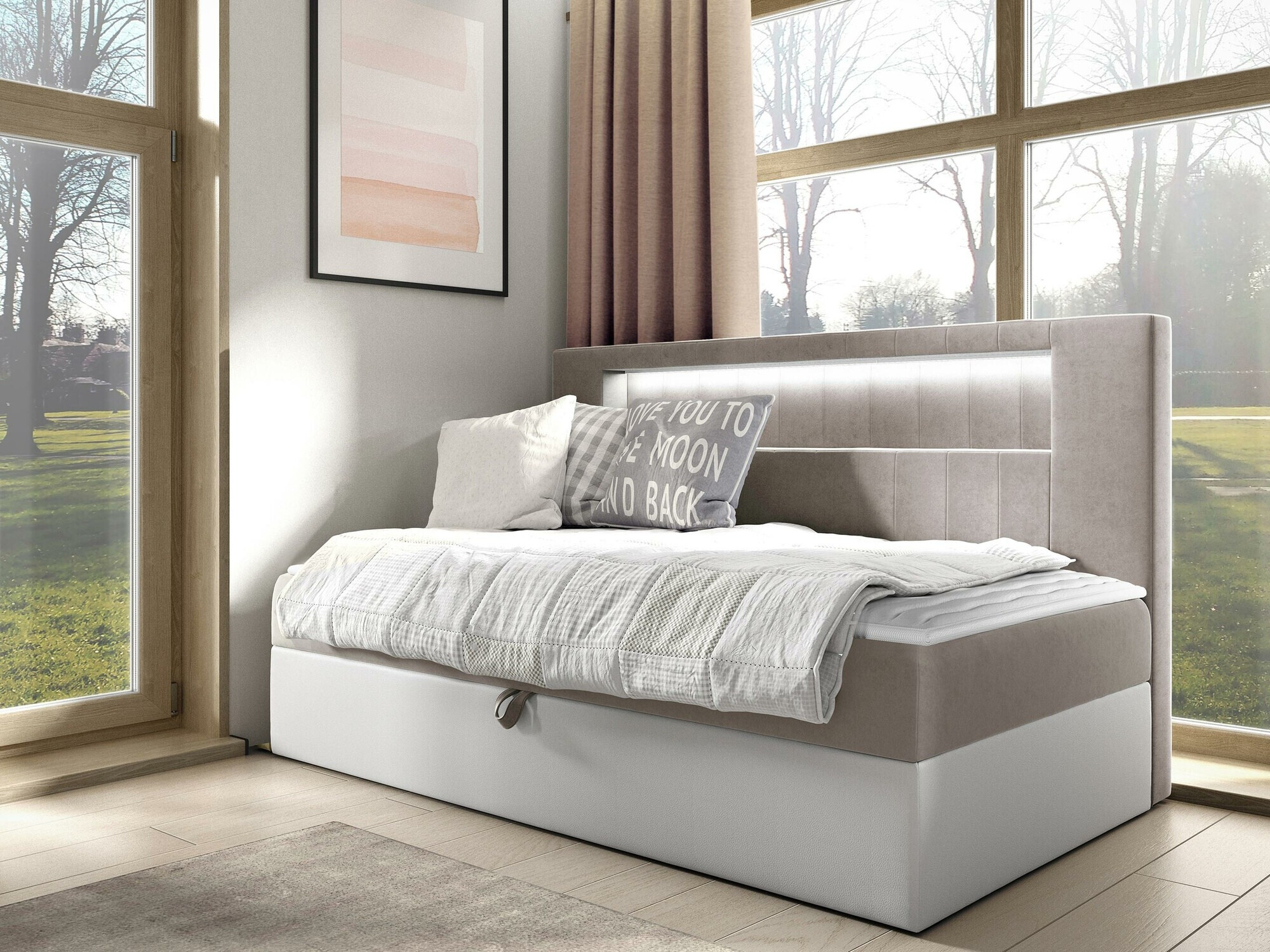 Pat boxspring Lucus IV (Soft 017 + Fresh 1)