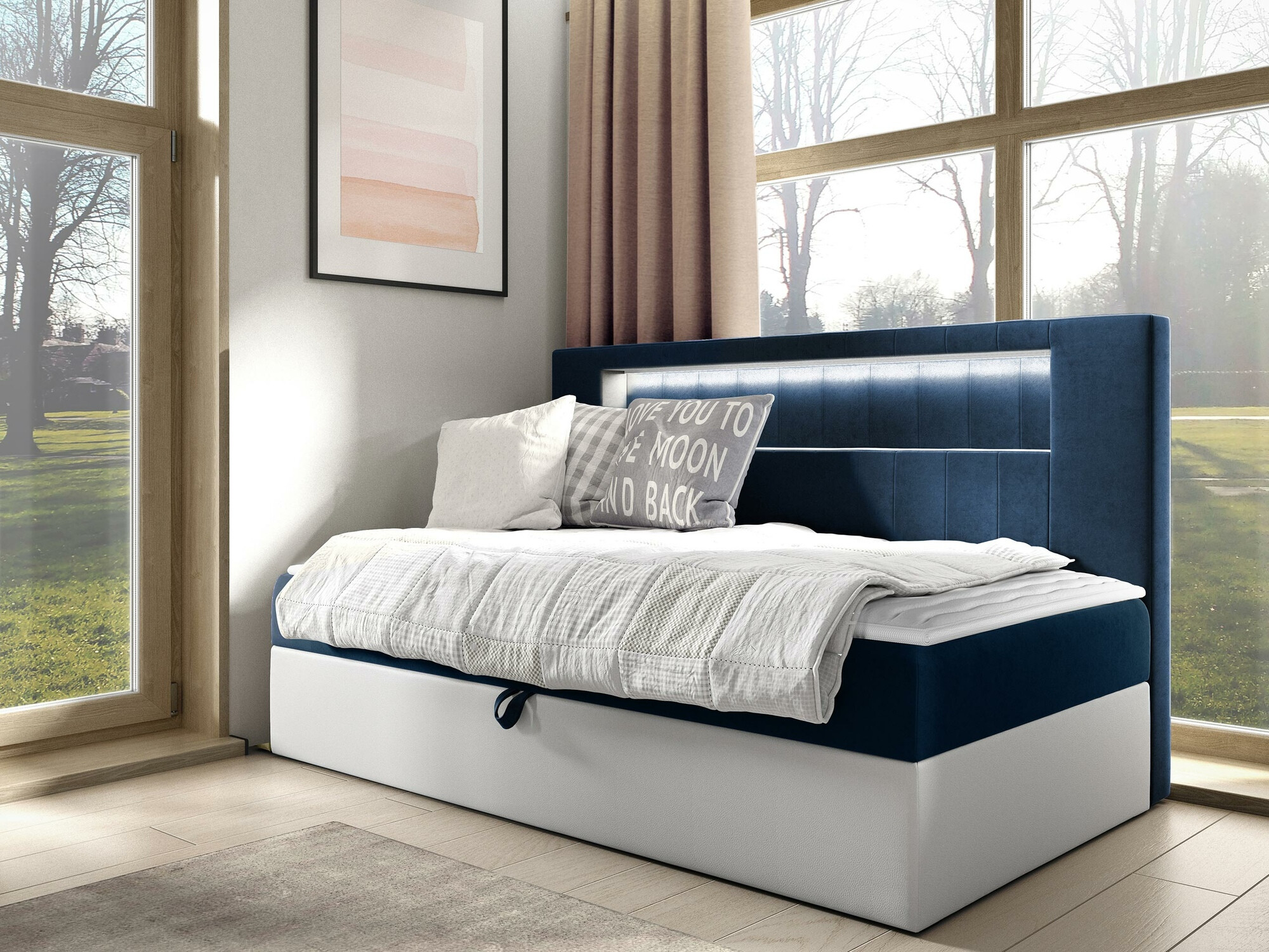 Pat boxspring Lucus IV (Soft 017 + Fresh 11)