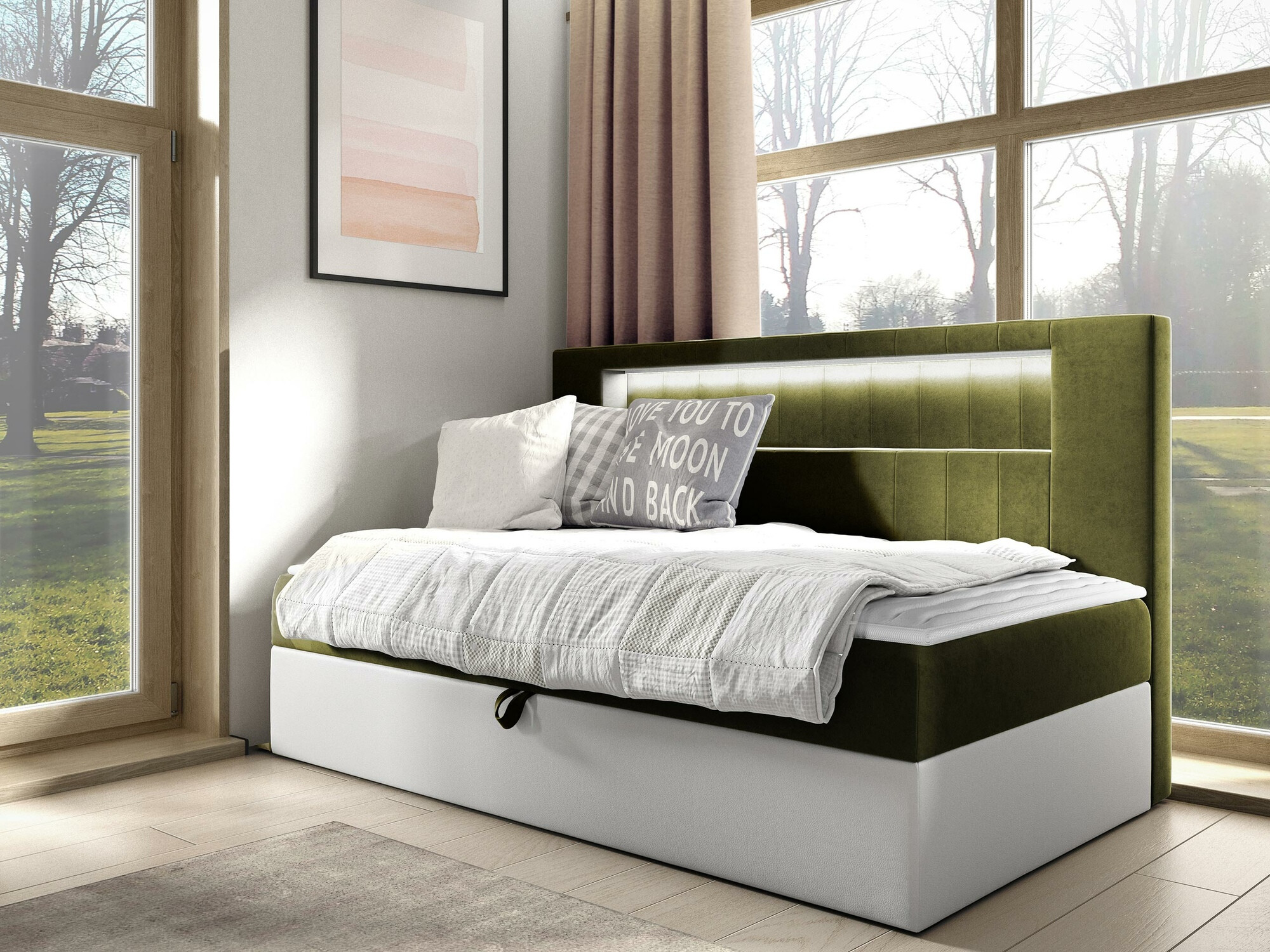 Pat boxspring Lucus IV (Soft 017 + Fresh 12)