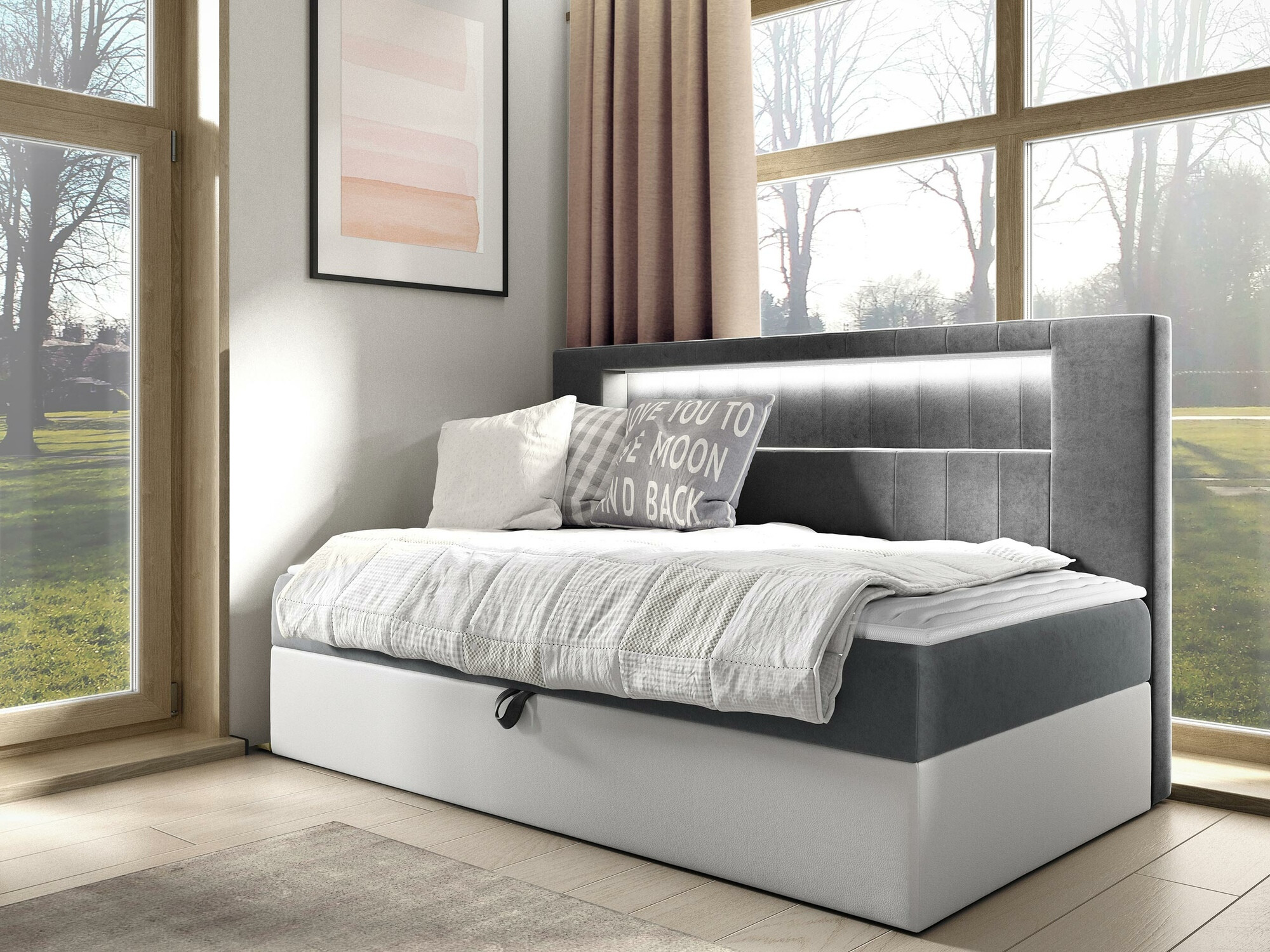 Pat boxspring Lucus IV (Soft 017 + Fresh 14)