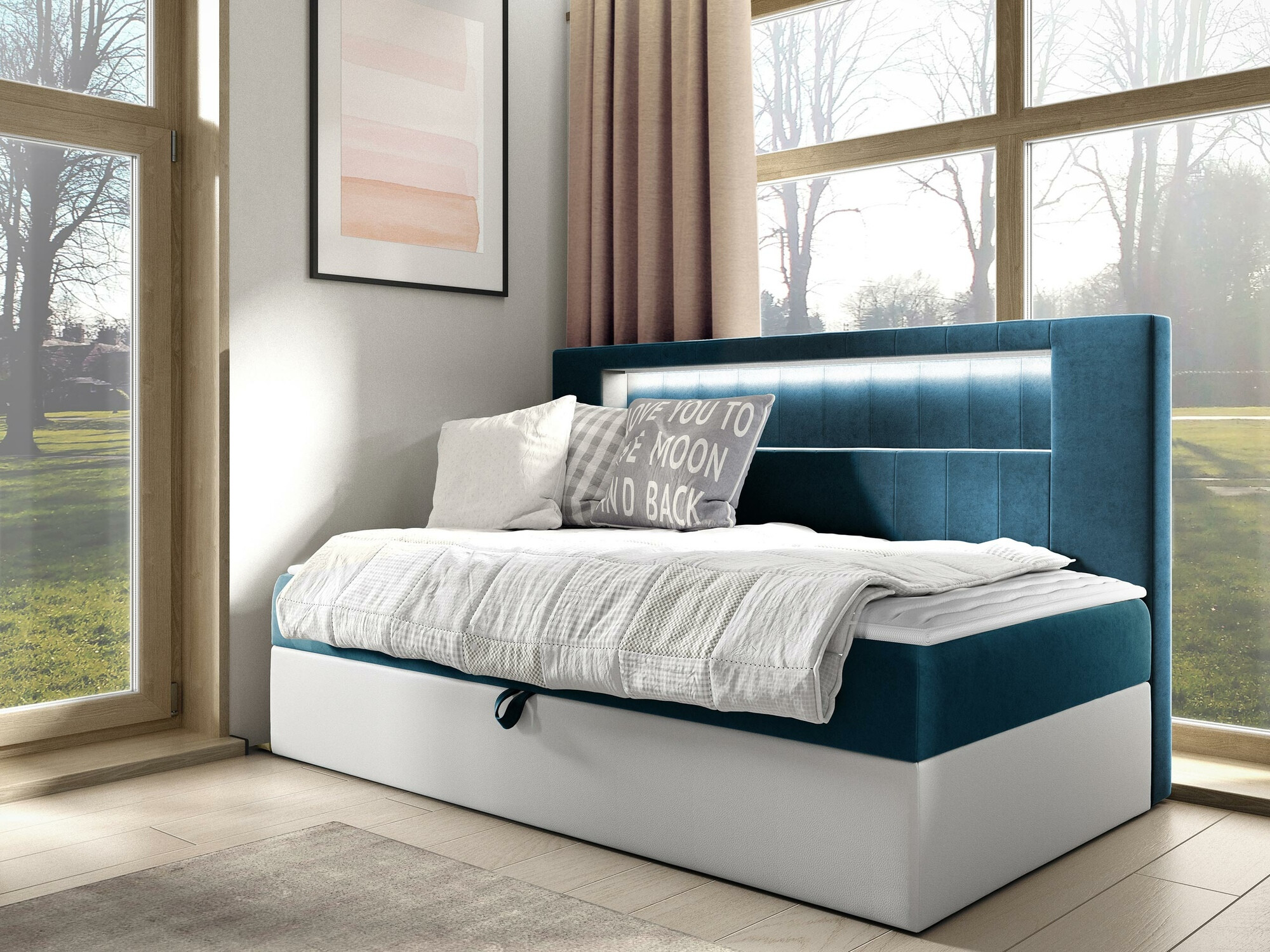 Pat boxspring Lucus IV (Soft 017 + Fresh 34)