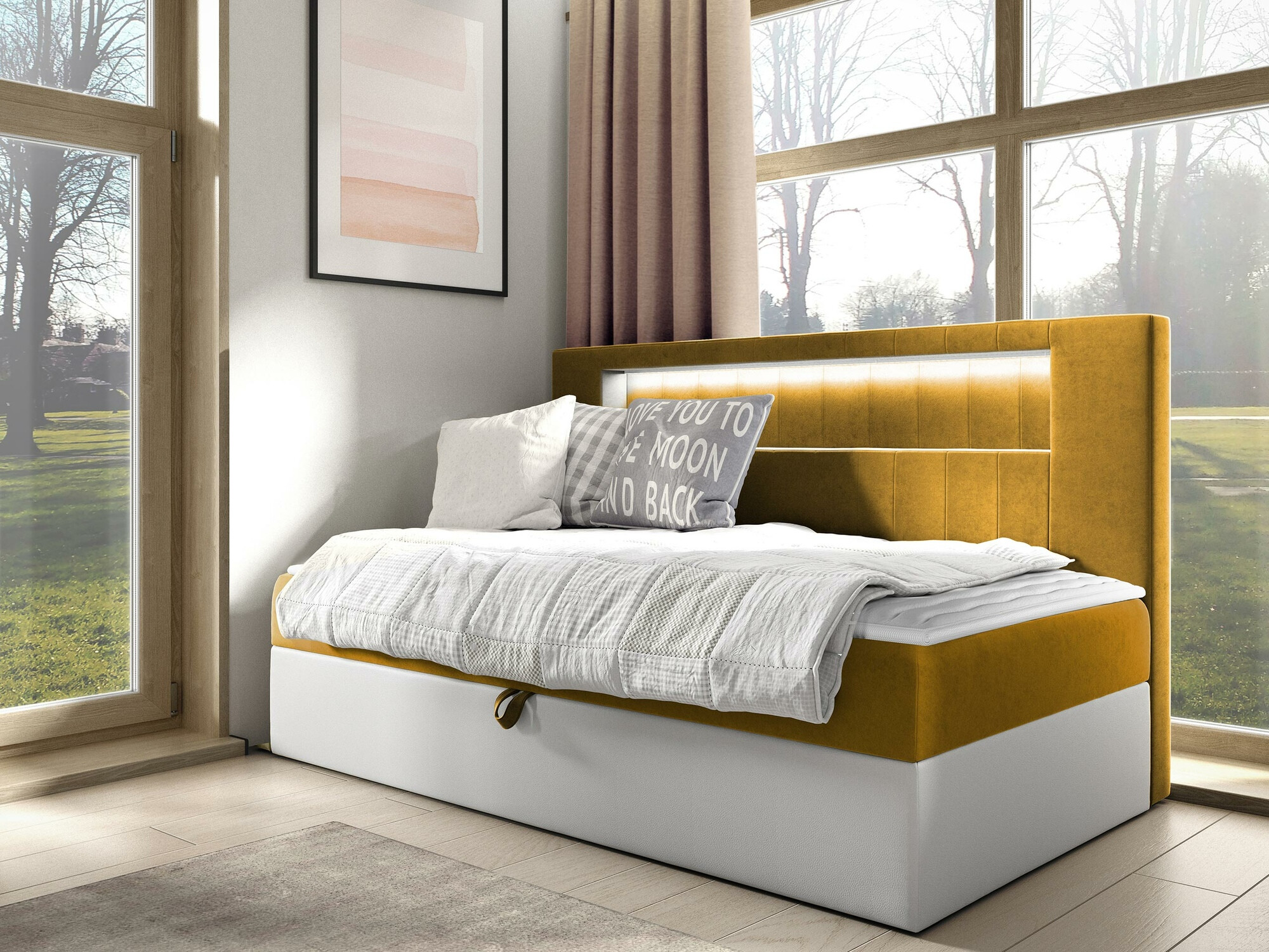 Pat boxspring Lucus IV (Soft 017 + Fresh 37)