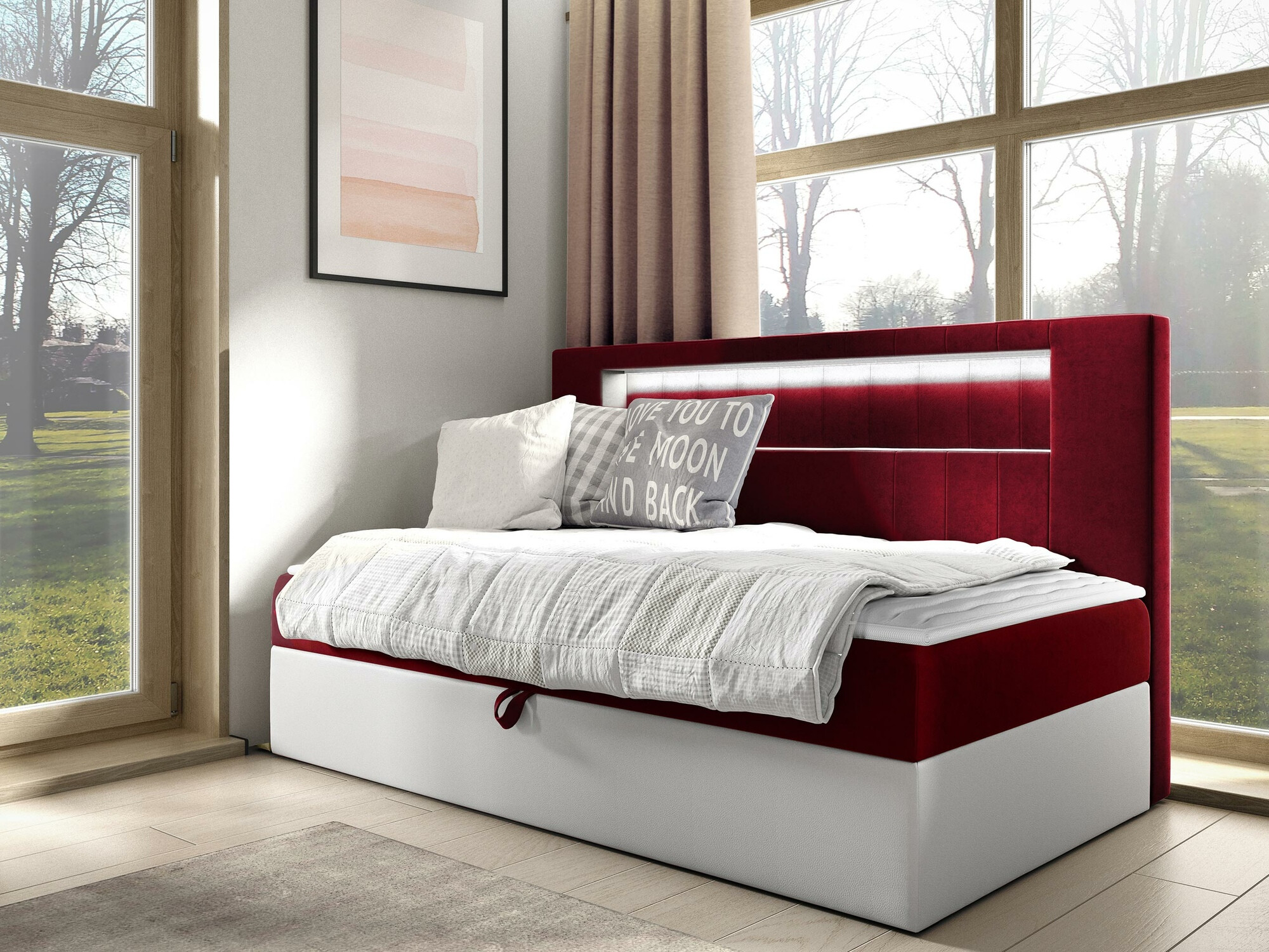 Pat boxspring Lucus IV (Soft 017 + Fresh 8)