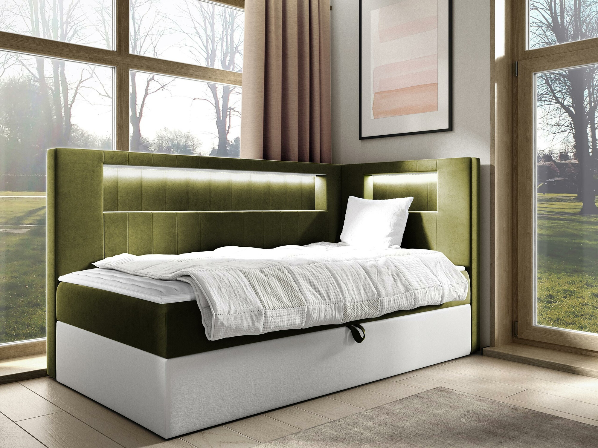 Pat boxspring Lucus VIII (Soft 017 + Fresh 12)