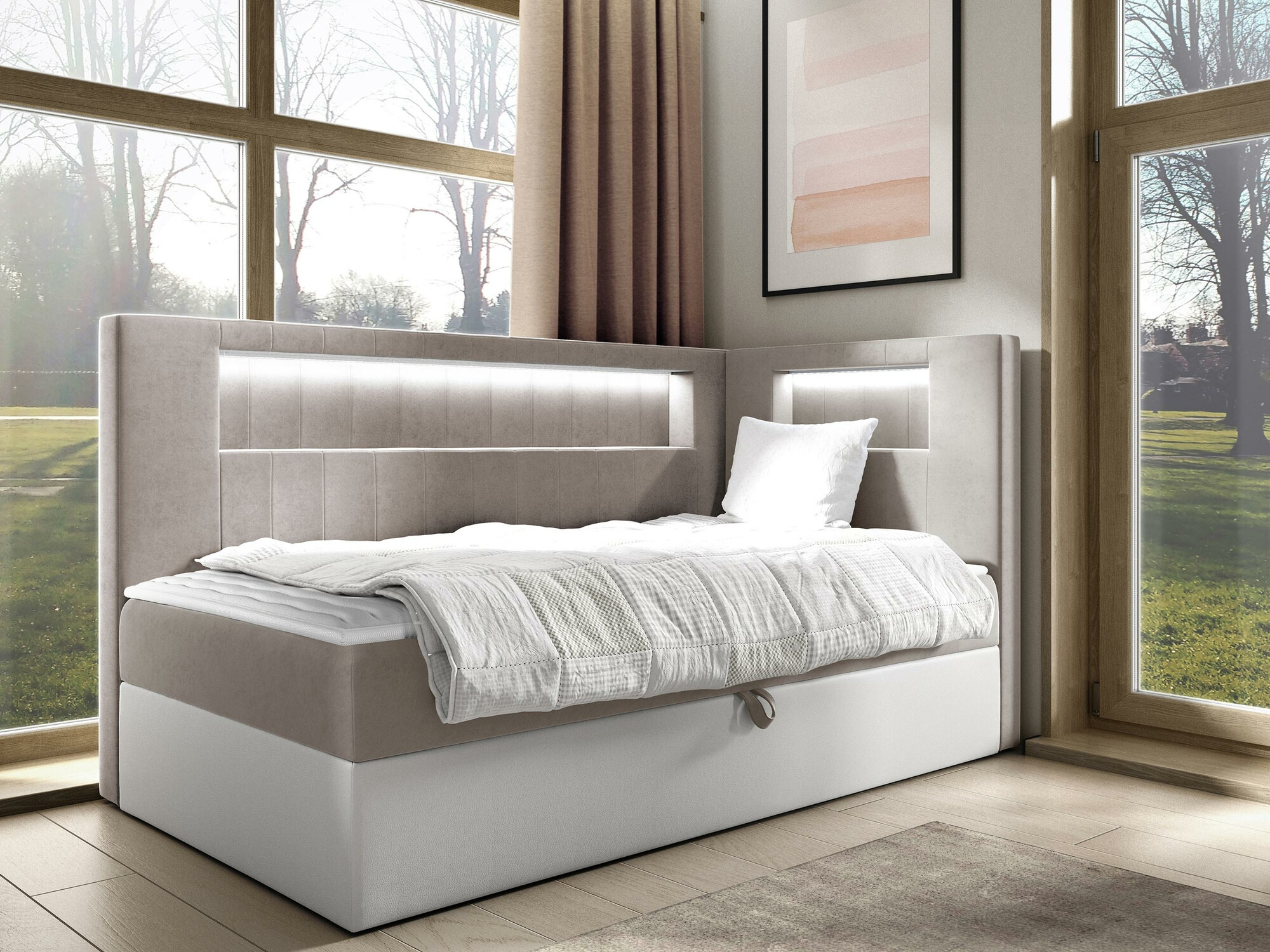 Pat boxspring Lucus VIII (Soft 017 + Fresh 1)