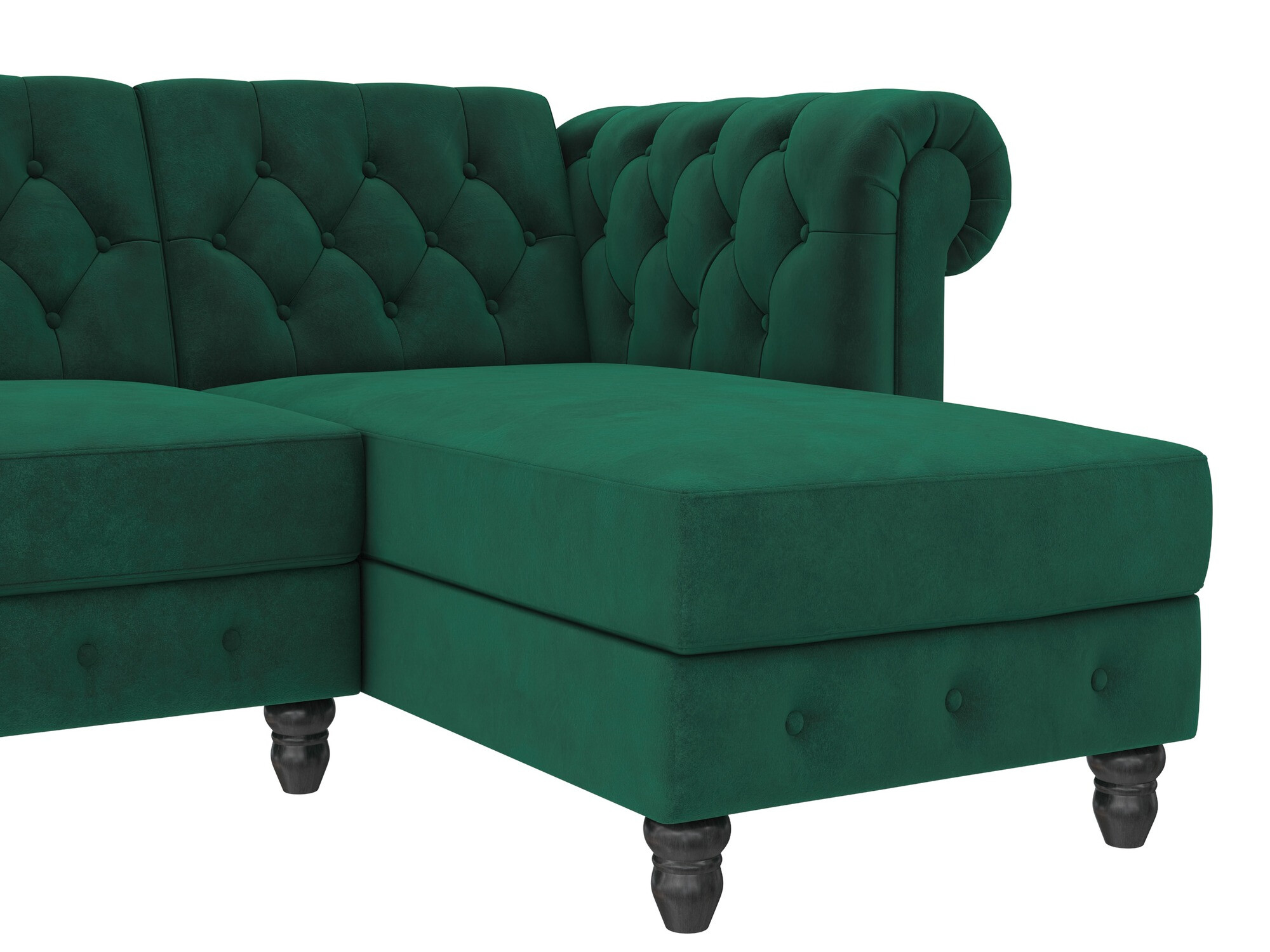 Colțar Chesterfield Tulsa 622 (Verde închis)