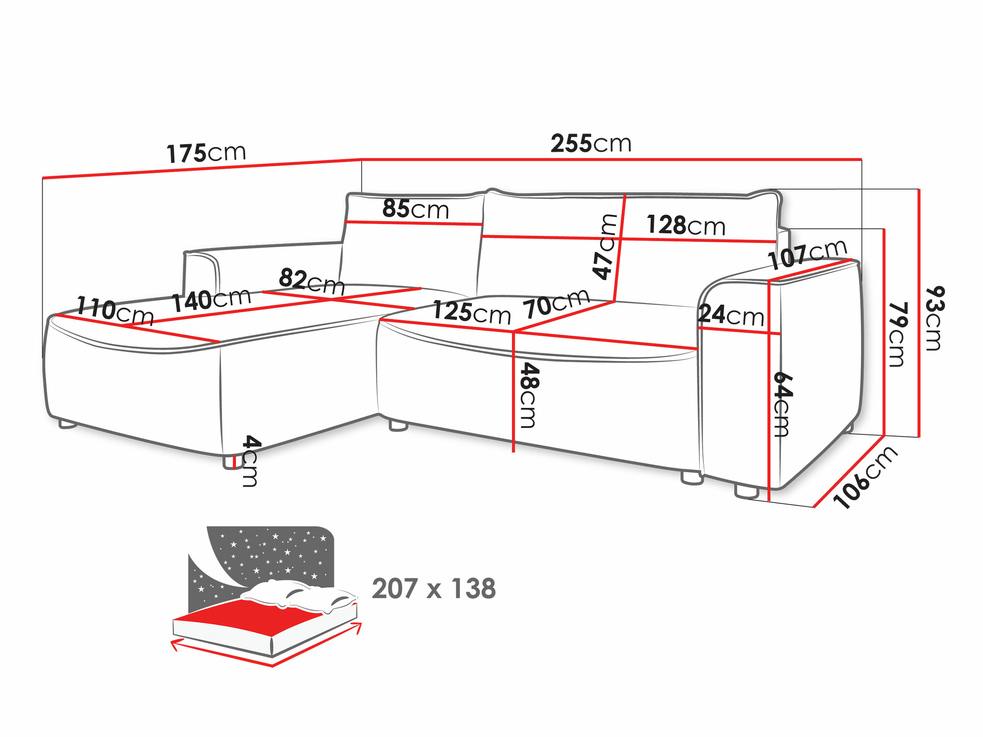 Colțar TrendyNest Monacha (Pretty 05)