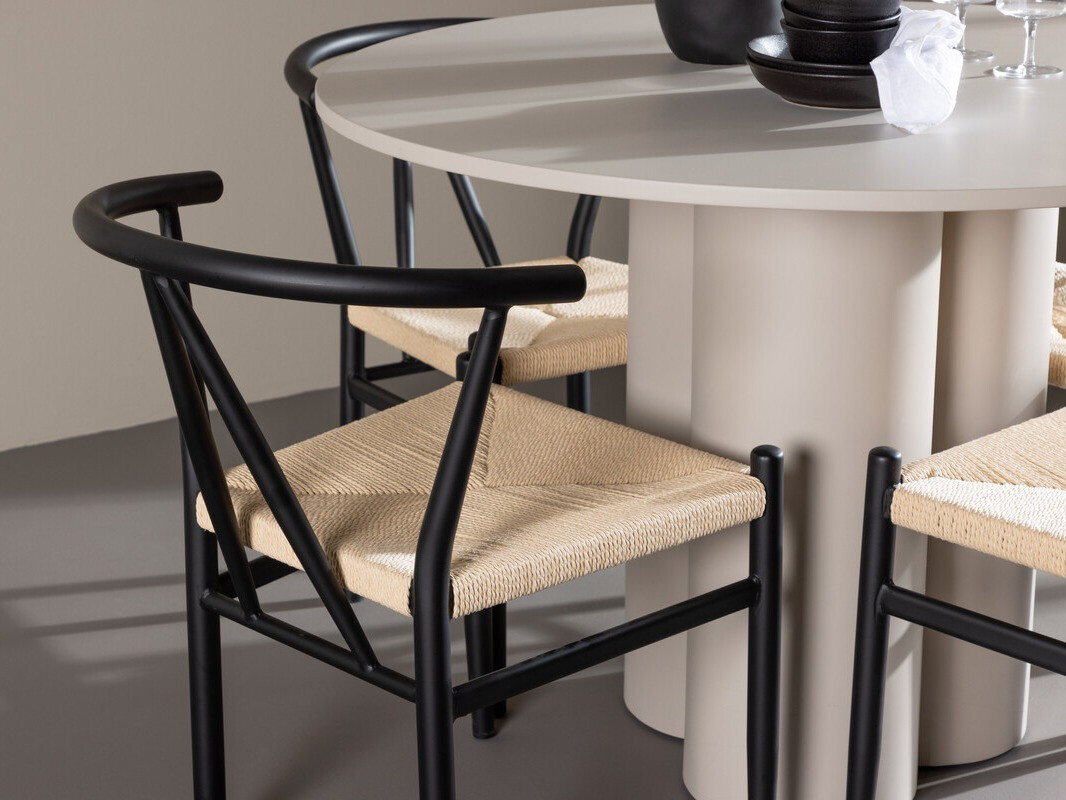 Set de mese Dallas 4688 (Negru + Bej)