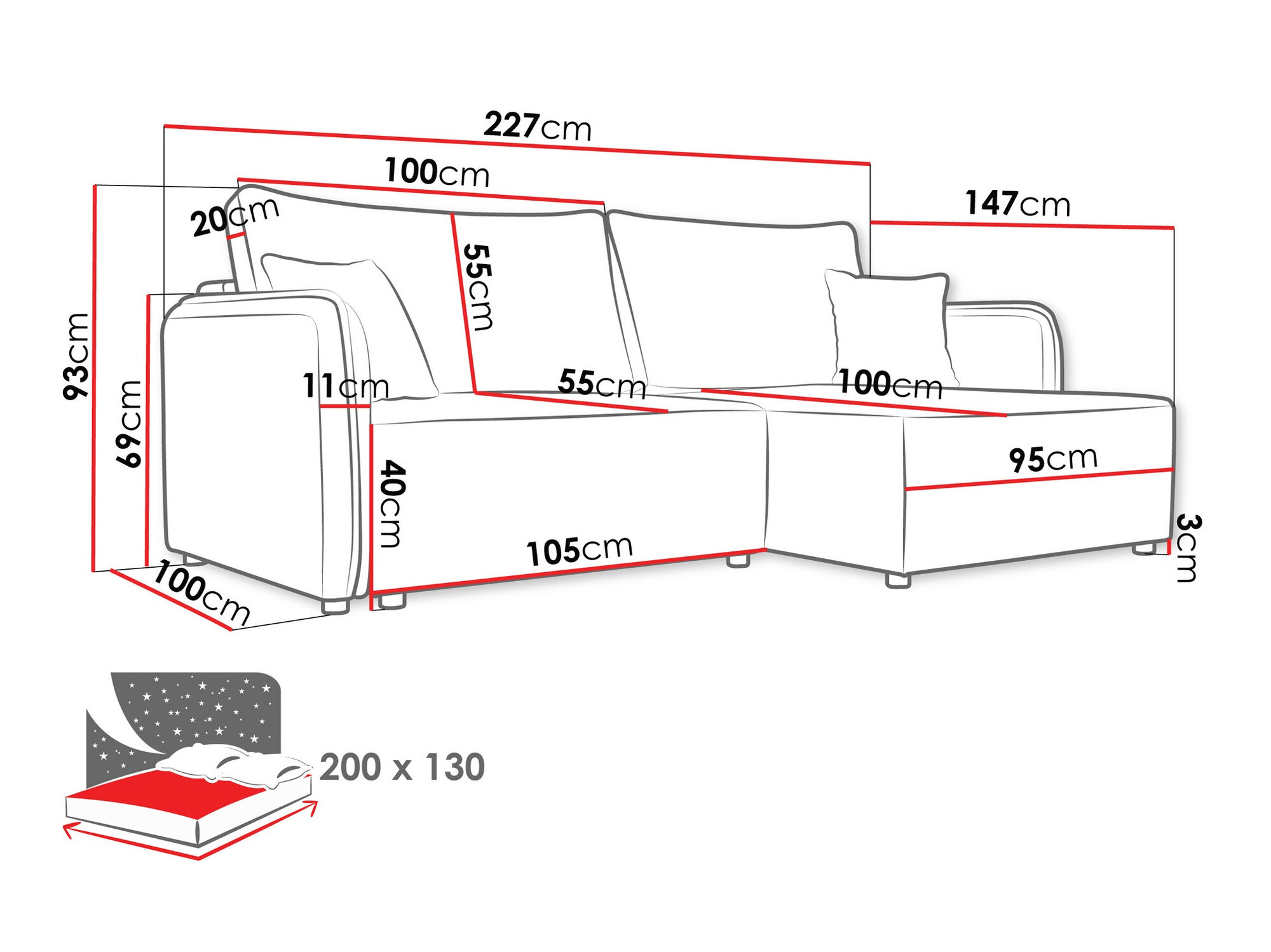 Colțar TrendyNest Turtura (Velo 621)