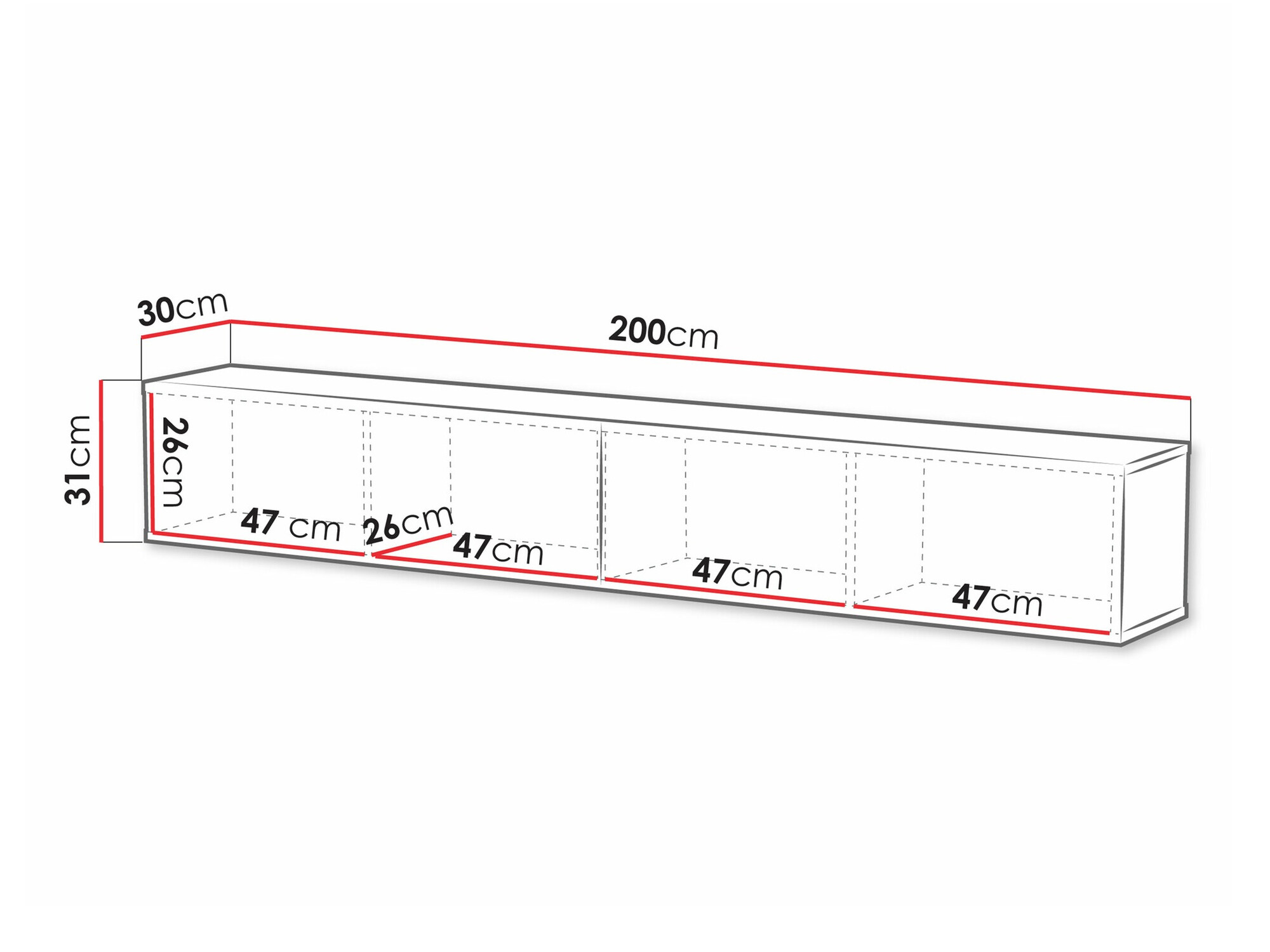 Comodă TV Calveru 101 (Negru)