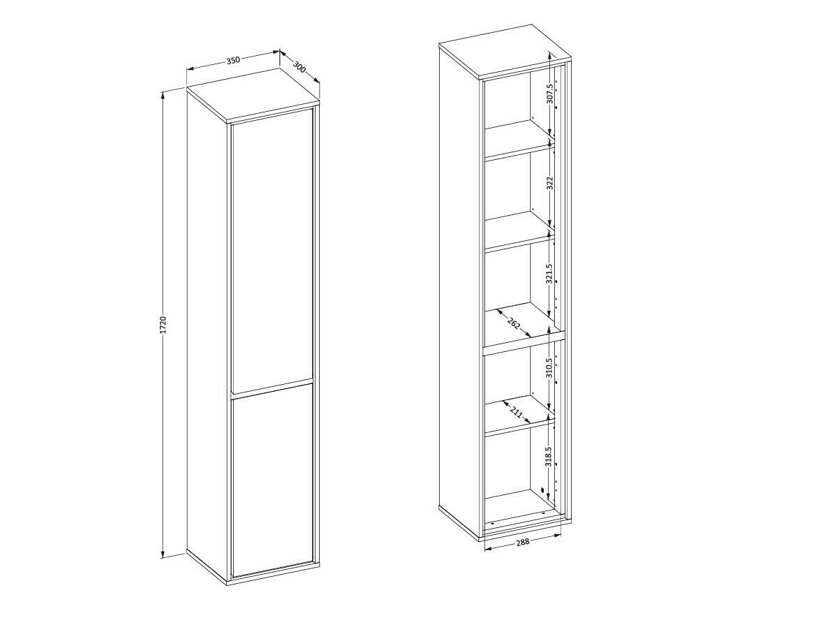 Cabinet de baie neancorat Tecavu 101 (Congo)