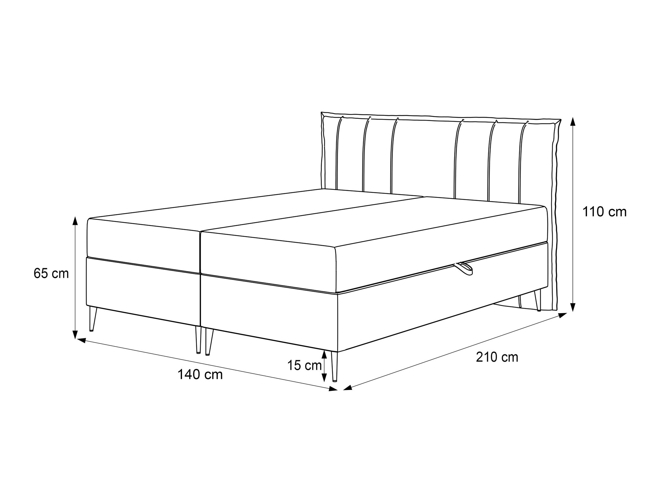 Pat boxspring Martinez 105 (Magic Velvet 2219)