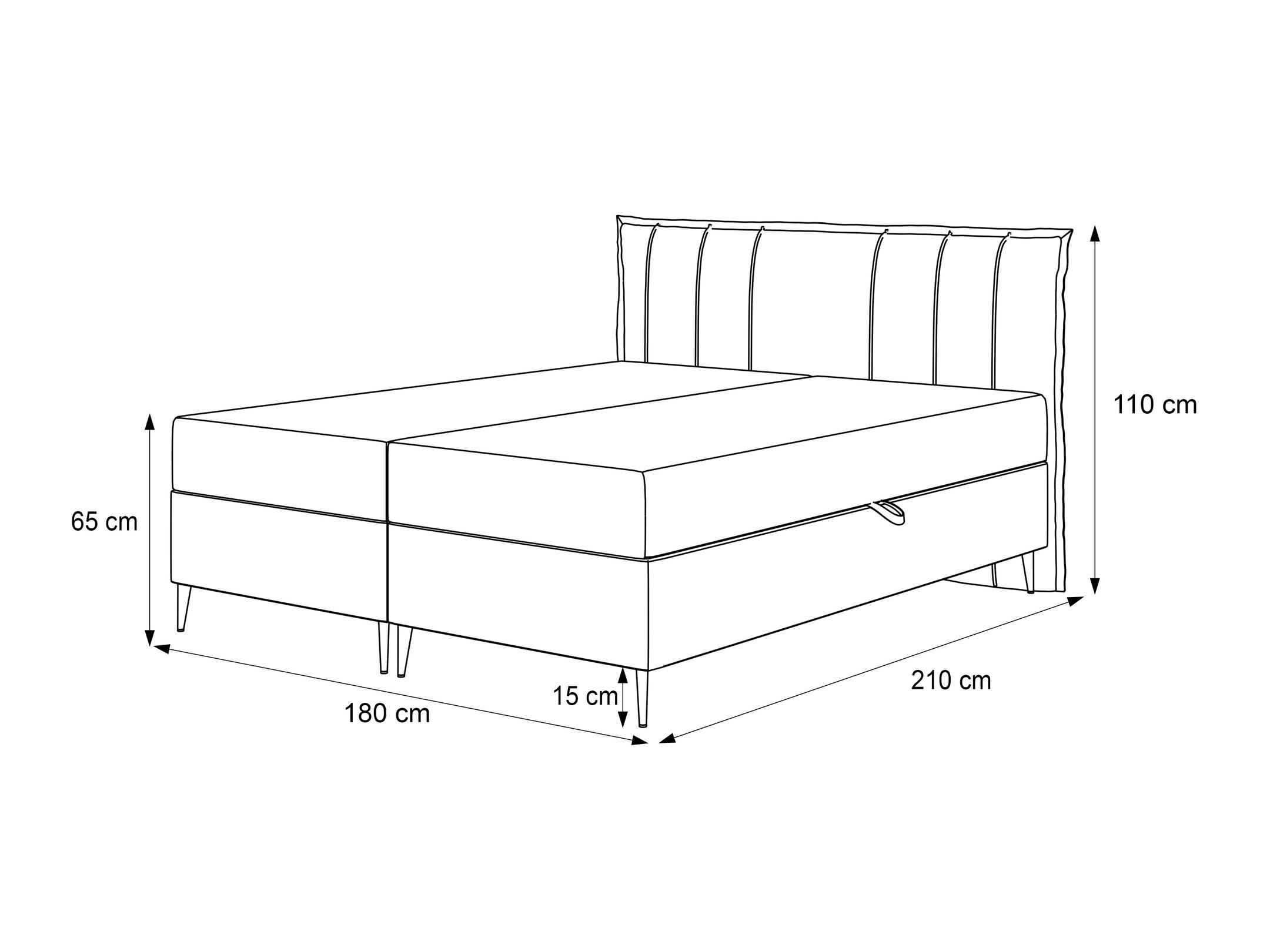 Pat boxspring Martinez 105 (Magic Velvet 2229)
