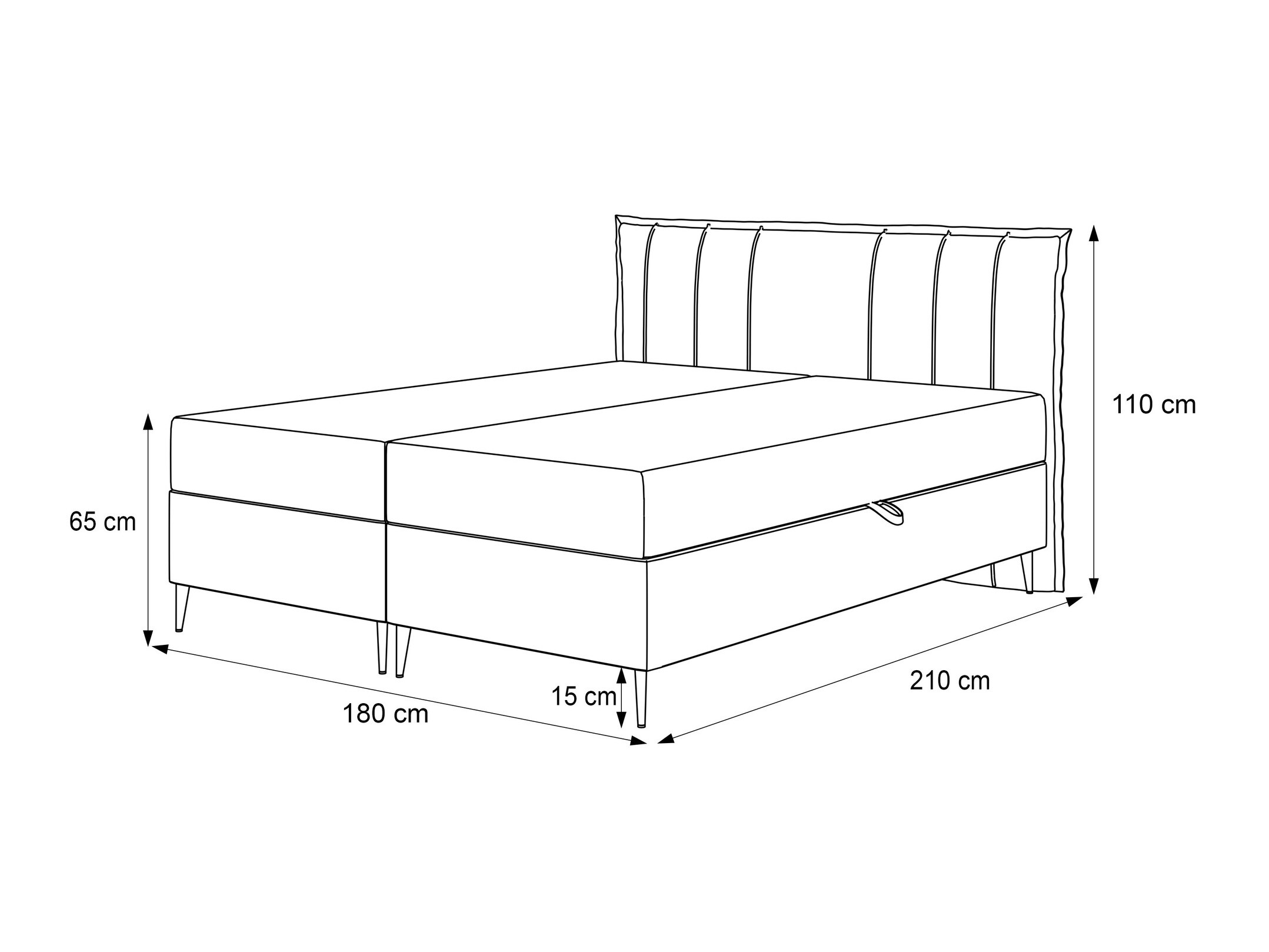 Pat boxspring Martinez 105 (Magic Velvet 2240)