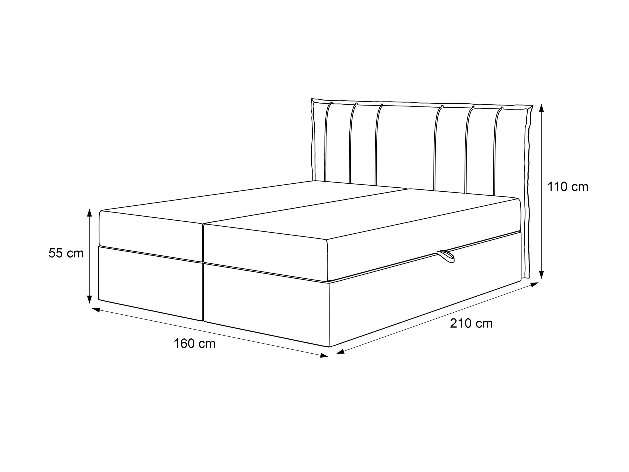 Pat boxspring Martinez 107 (Magic Velvet 2229)