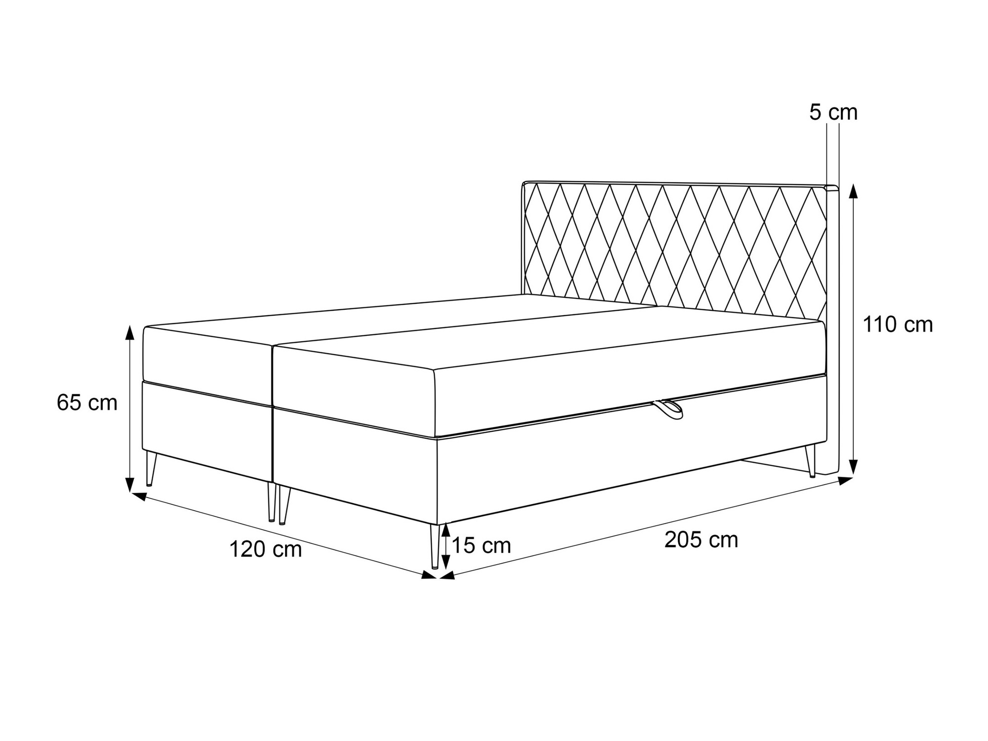 Pat boxspring Martinez 110 (Magic Velvet 2219)