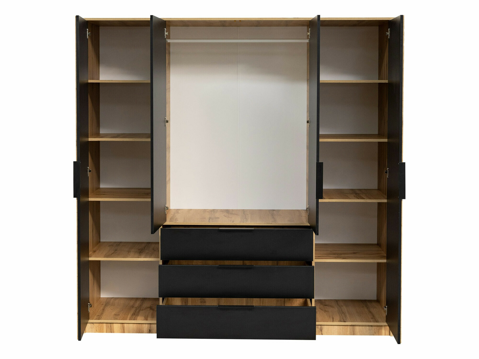 Dulap Collis II (Stejar Wotan + Negru)