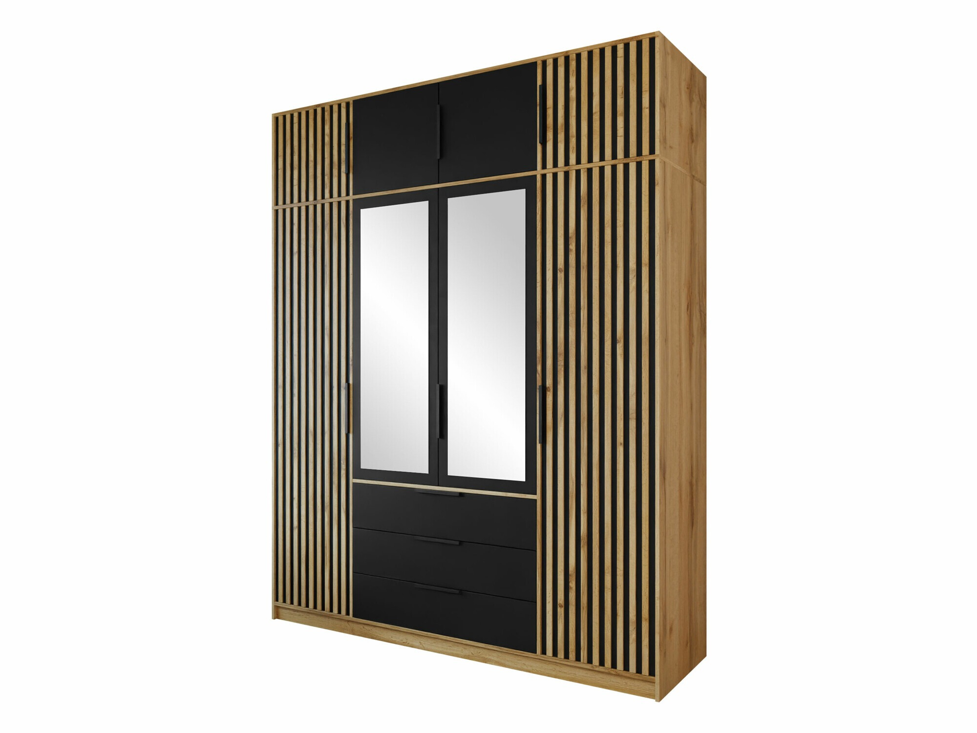 Dulap Collis II (Stejar Wotan + Negru)