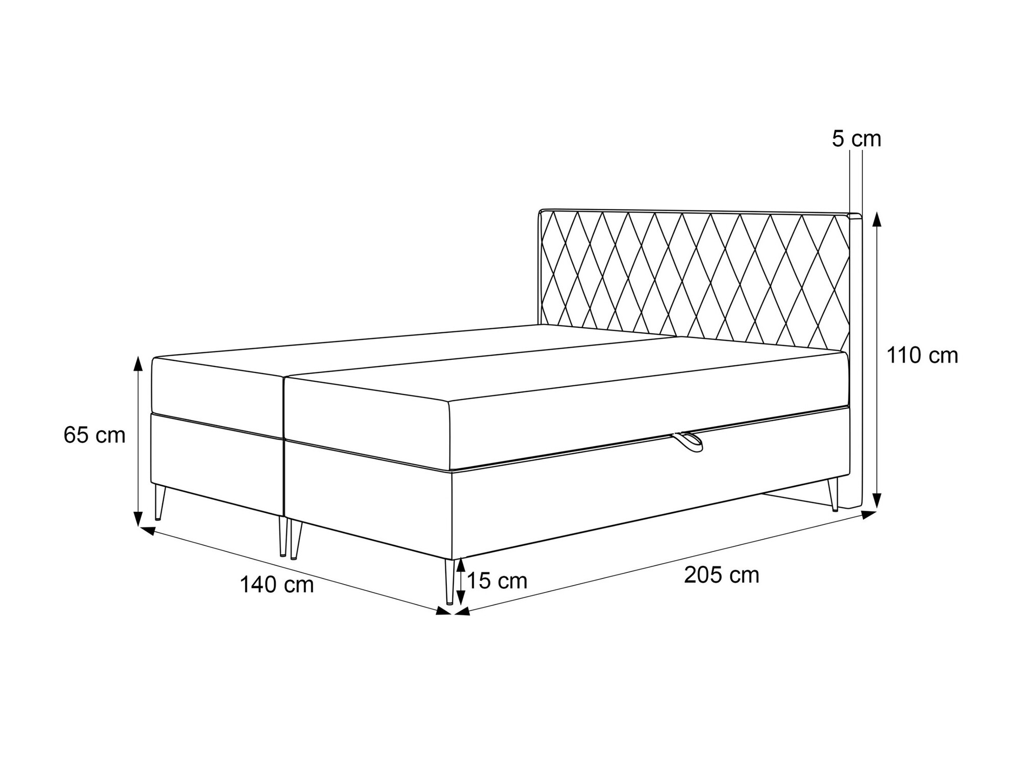 Pat boxspring Martinez 110 (Magic Velvet 2240)
