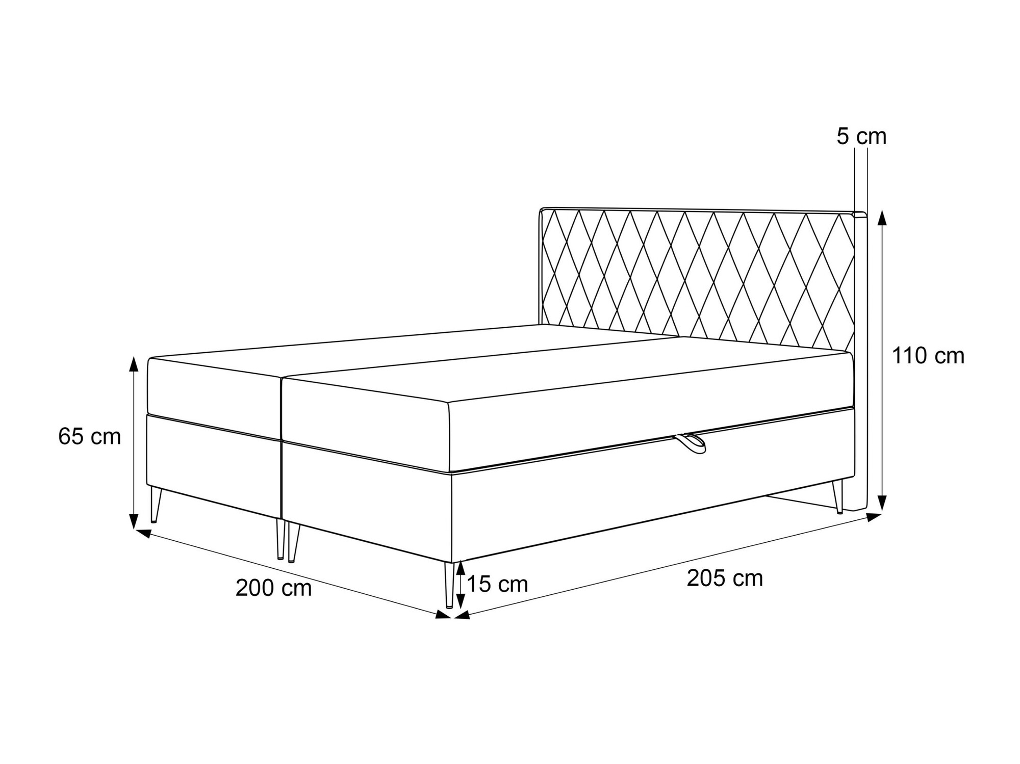 Pat boxspring Martinez 110 (Magic Velvet 2240)