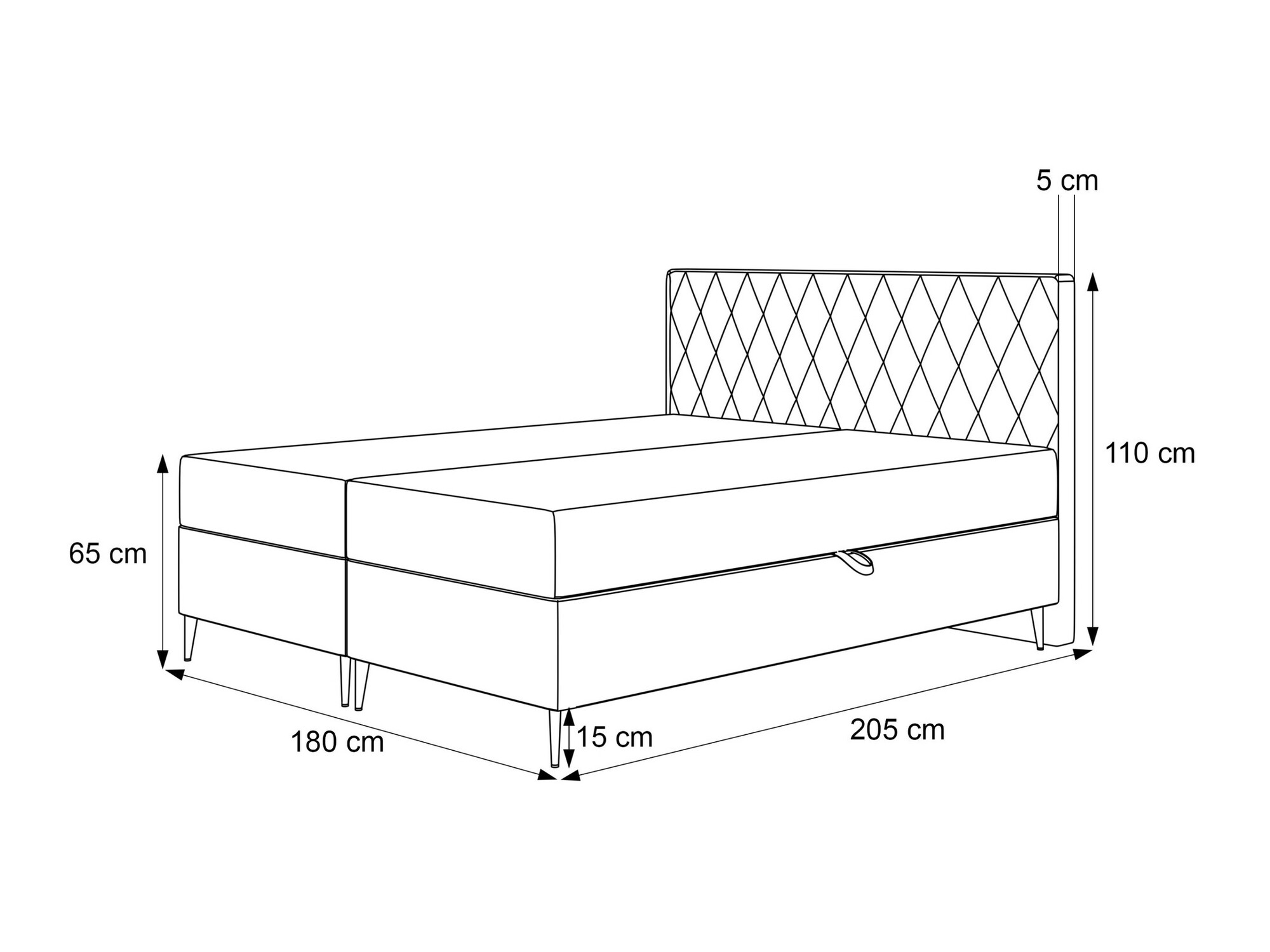 Pat boxspring Martinez 110 (Magic Velvet 2256)