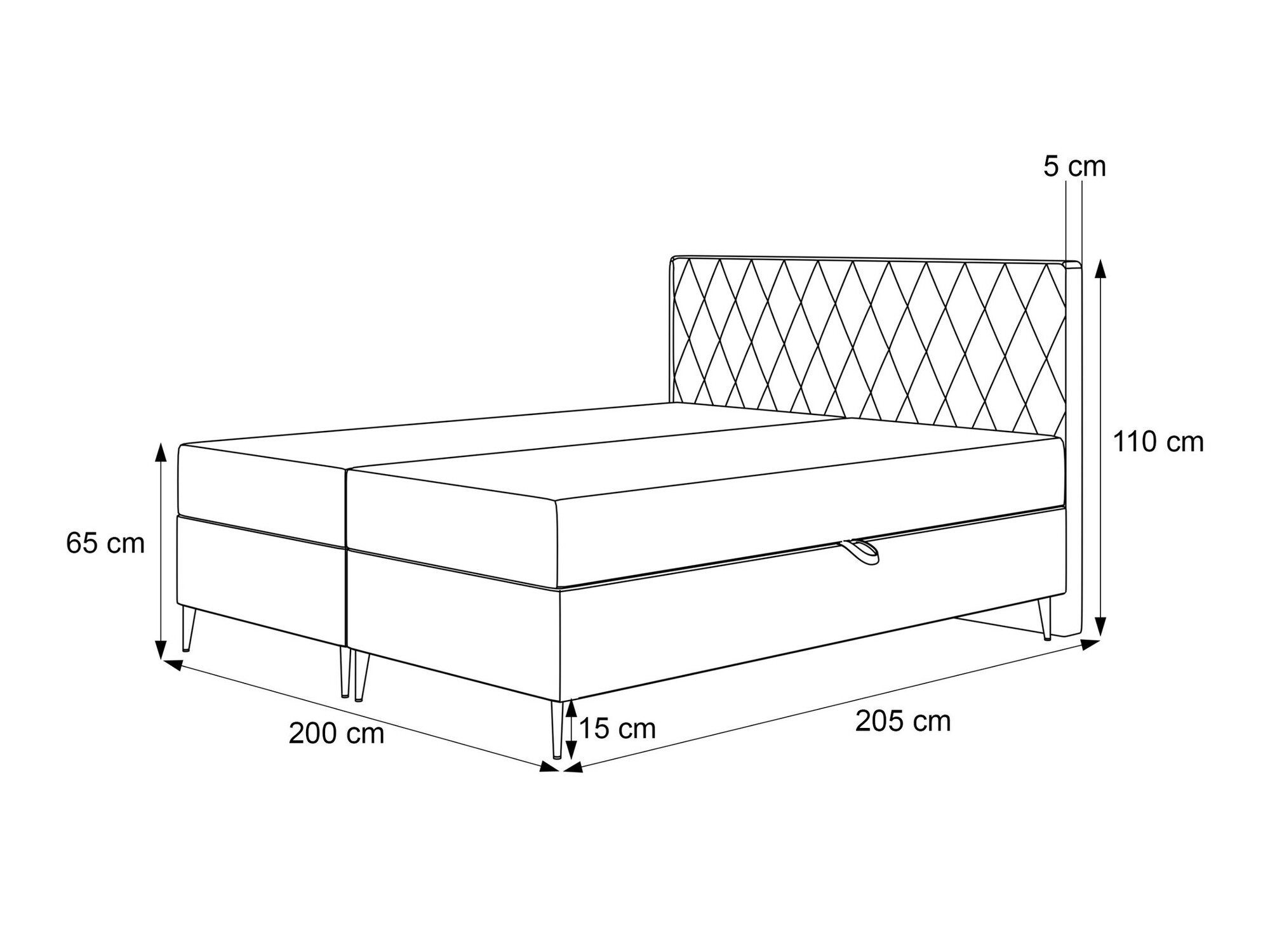 Pat boxspring Martinez 110 (Magic Velvet 2256)