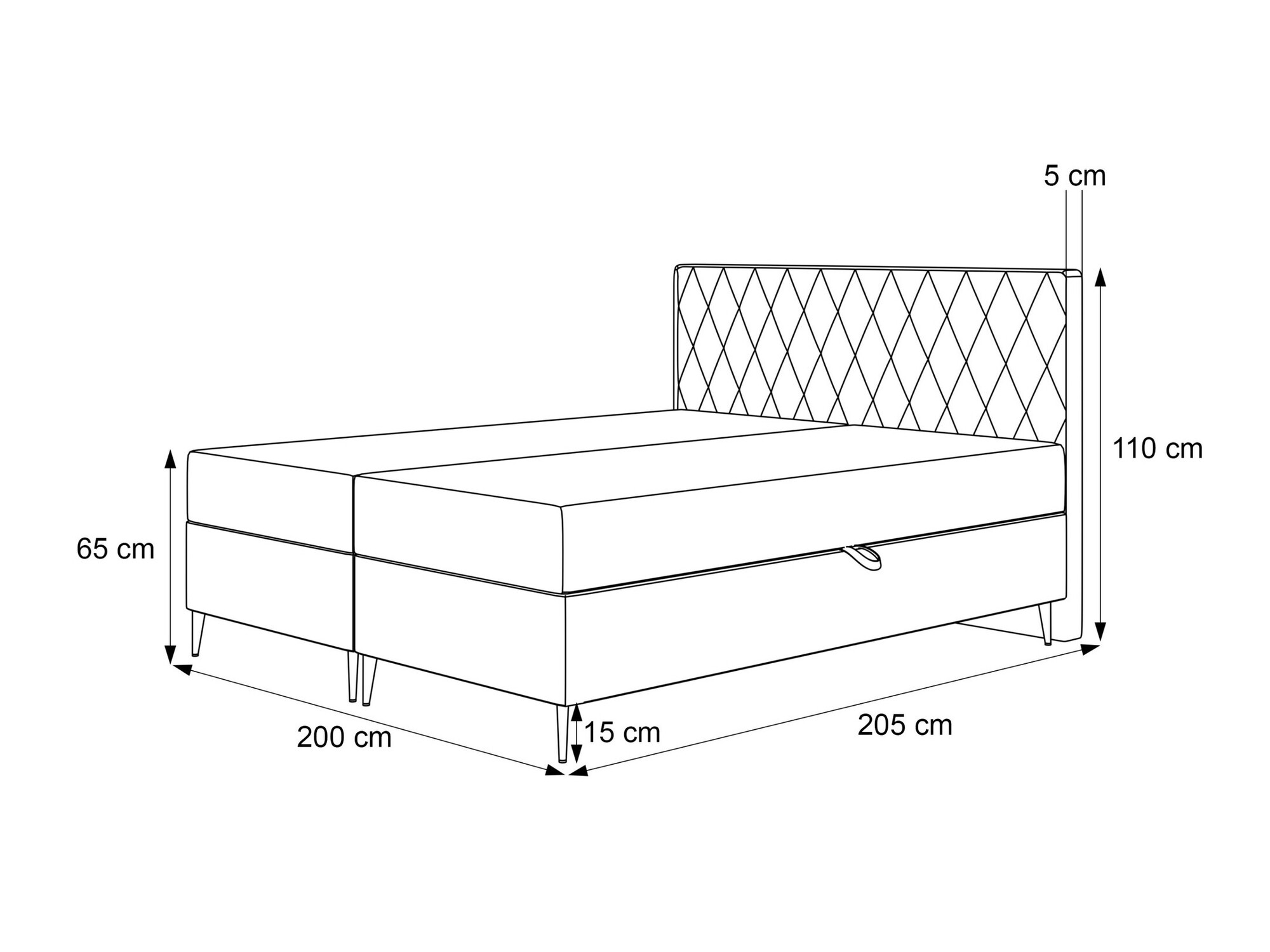 Pat boxspring Martinez 110 (Magic Velvet 2210)