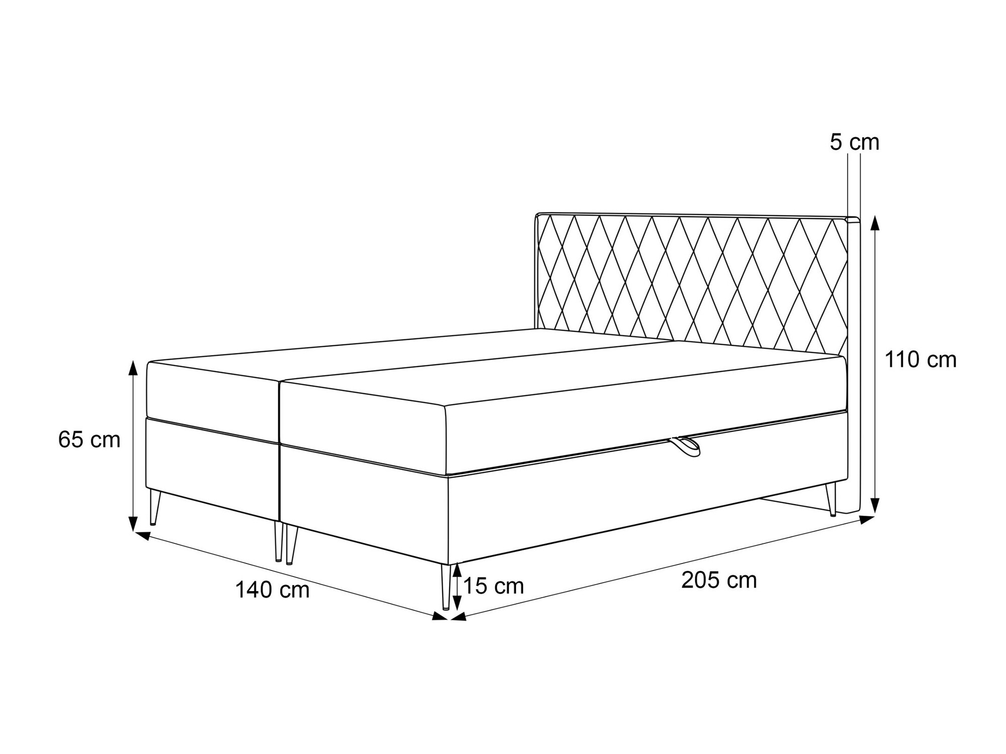 Pat boxspring Martinez 110 (Melody 12)