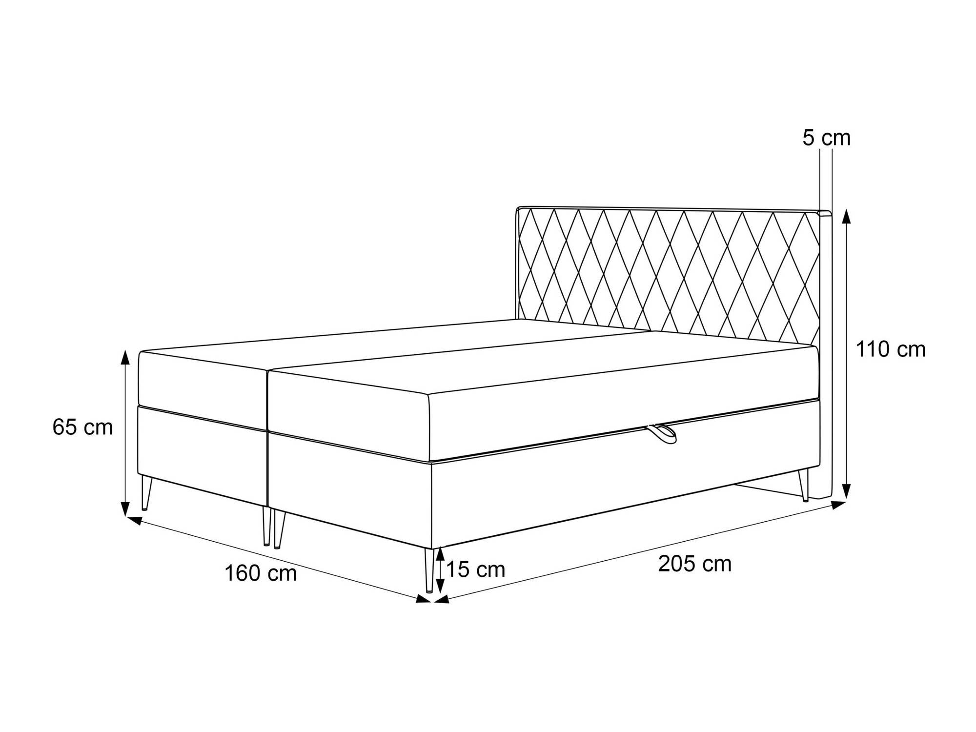 Pat boxspring Martinez 110 (Melody 12)