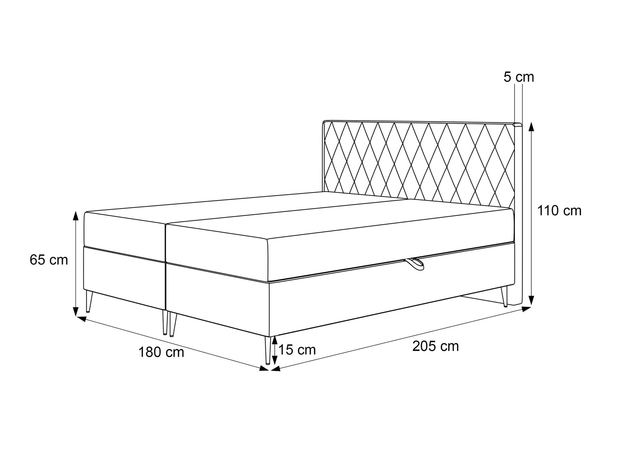 Pat boxspring Martinez 110 (Melody 12)
