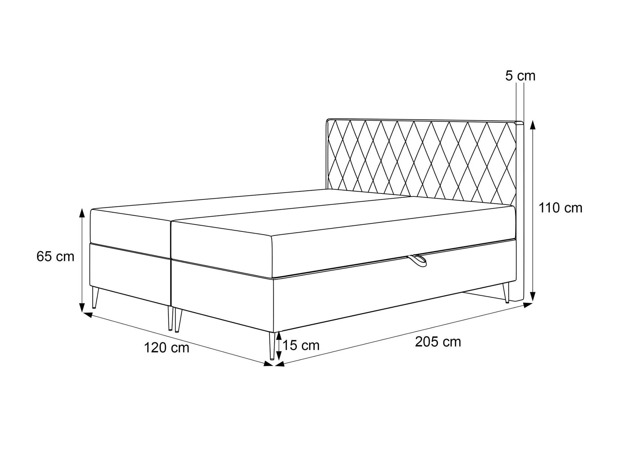 Pat boxspring Martinez 110 (Melody 13)