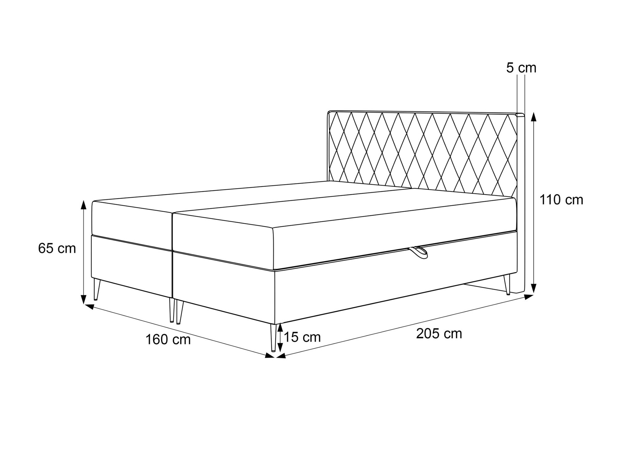 Pat boxspring Martinez 110 (Melody 13)