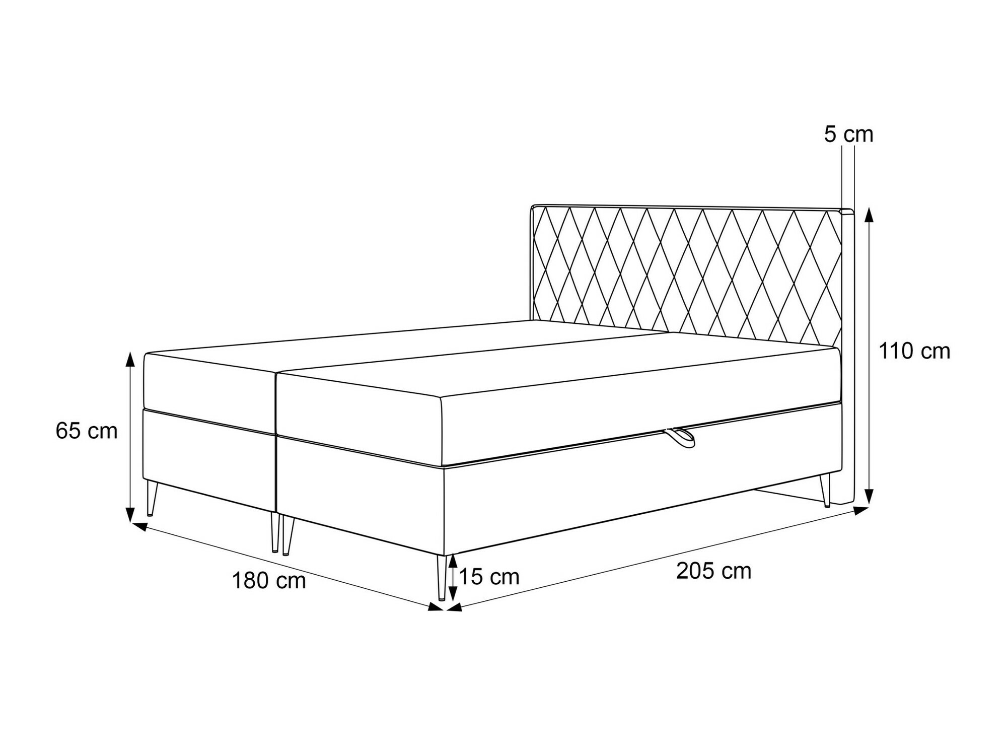 Pat boxspring Martinez 110 (Melody 13)