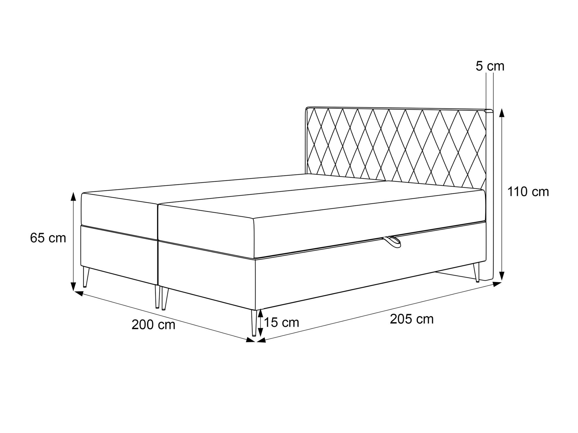 Pat boxspring Martinez 110 (Melody 13)
