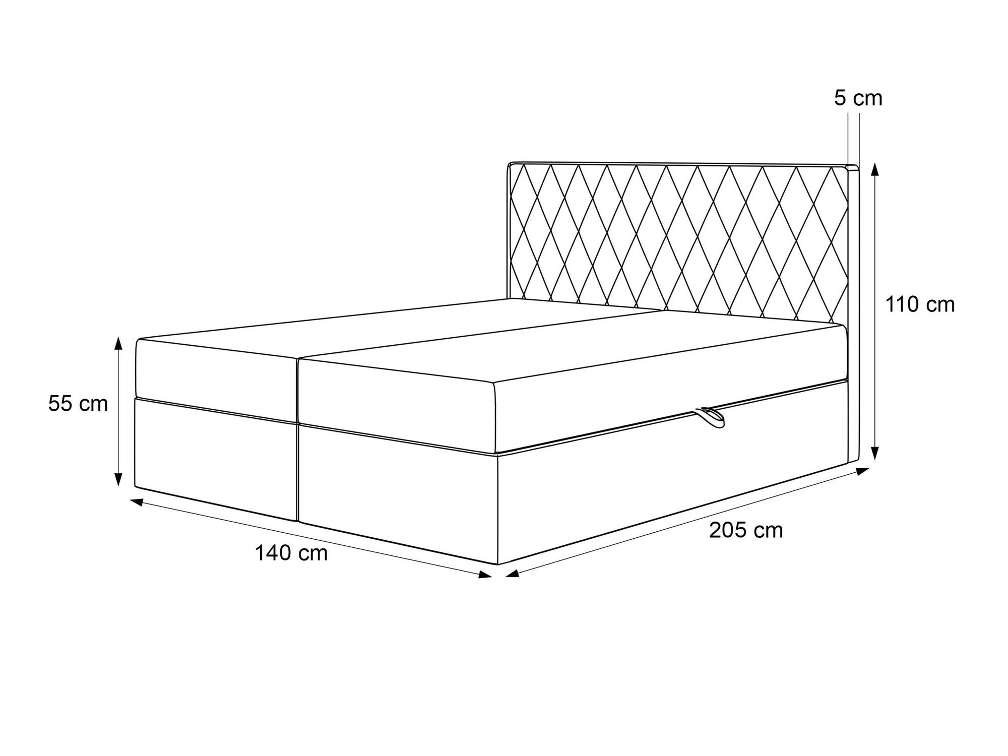Pat boxspring Martinez 114 (Magic Velvet 2219)