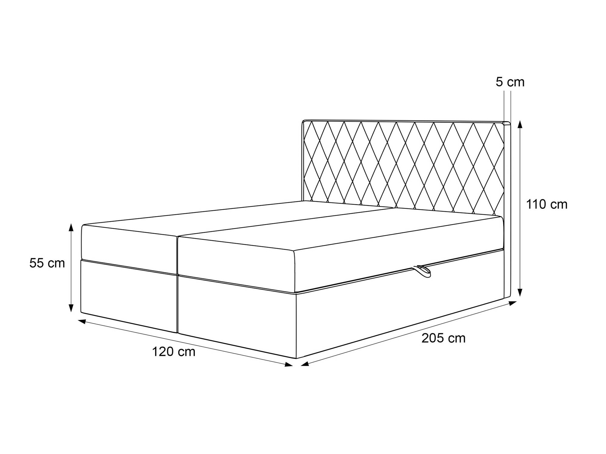Pat boxspring Martinez 114 (Magic Velvet 2219)