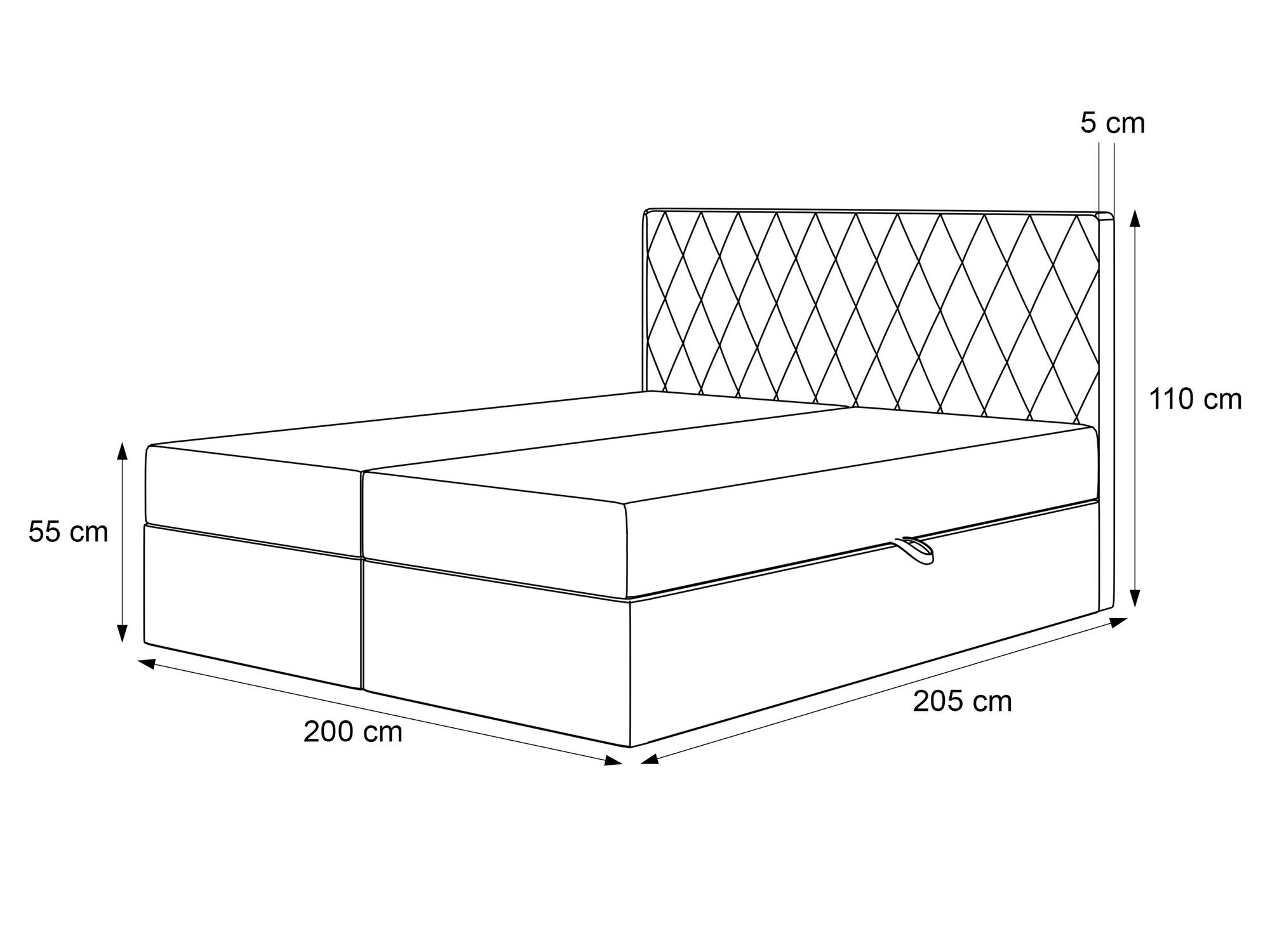 Pat boxspring Martinez 114 (Magic Velvet 2219)