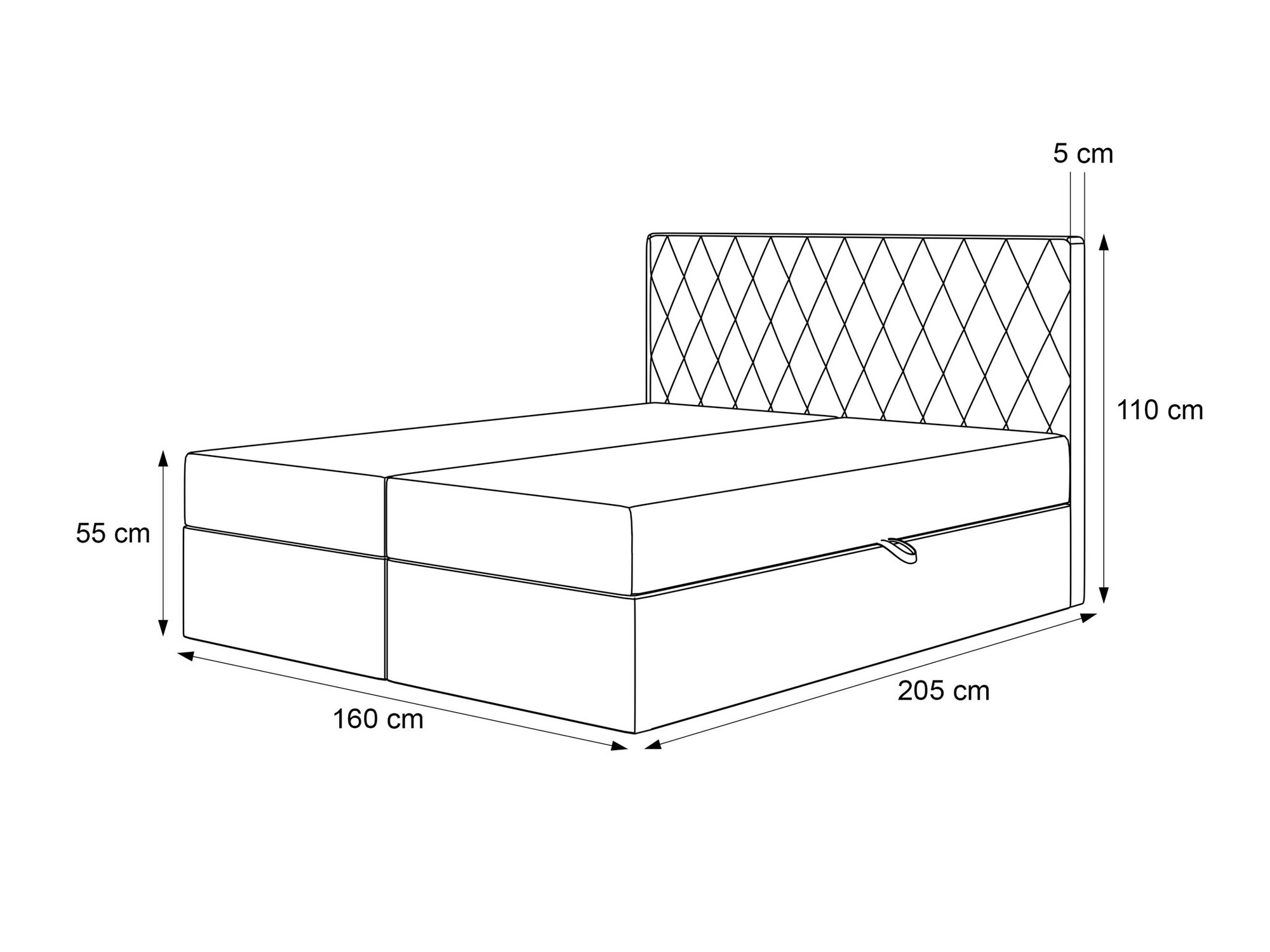 Pat boxspring Martinez 114 (Magic Velvet 2225)