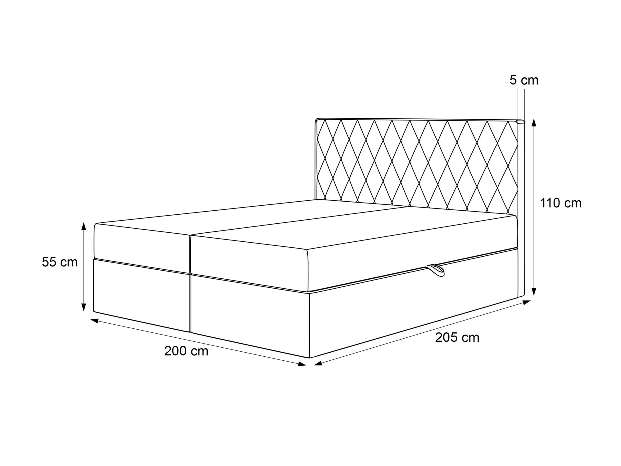 Pat boxspring Martinez 114 (Magic Velvet 2225)