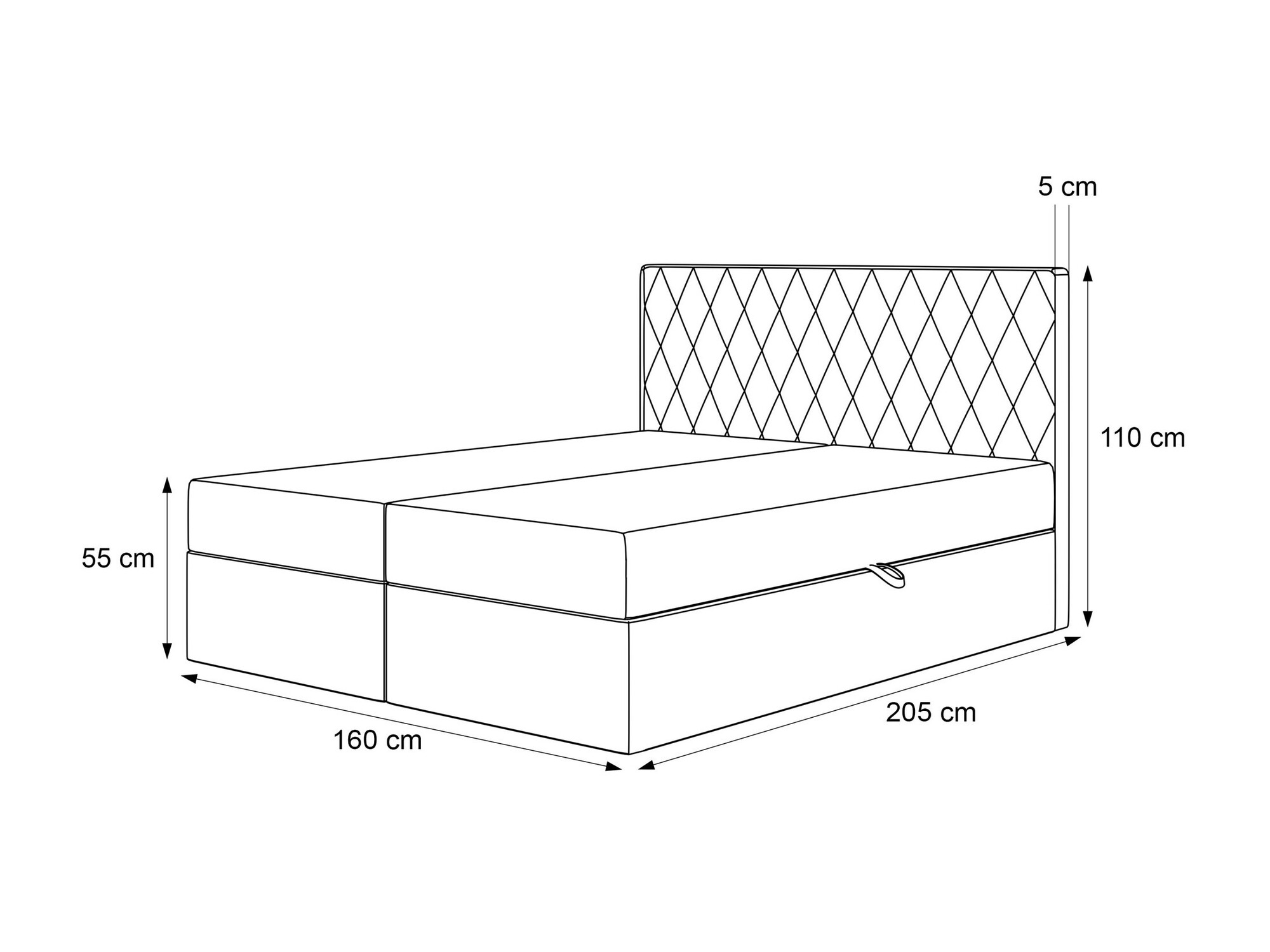 Pat boxspring Martinez 114 (Magic Velvet 2240)