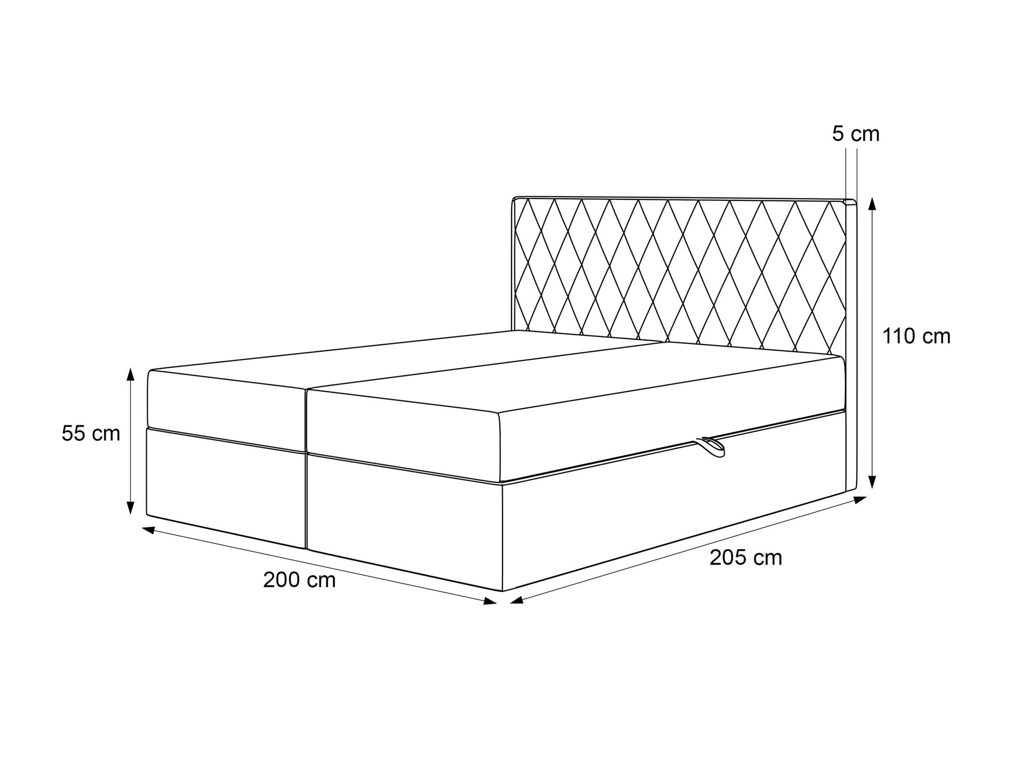 Pat boxspring Martinez 114 (Magic Velvet 2240)