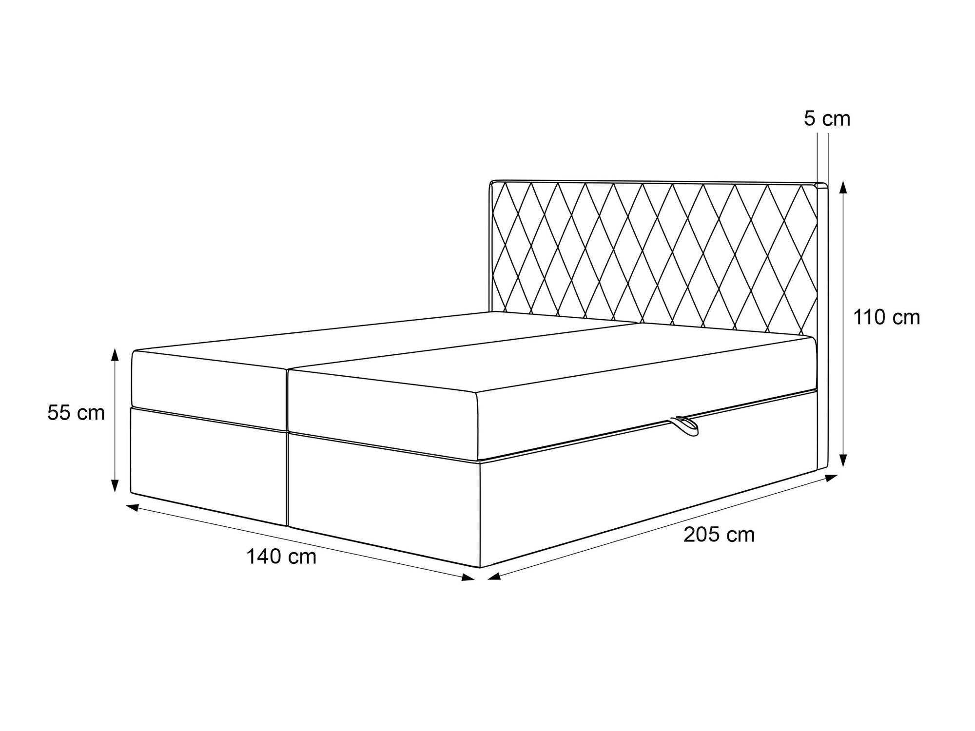 Pat boxspring Martinez 114 (Magic Velvet 2256)
