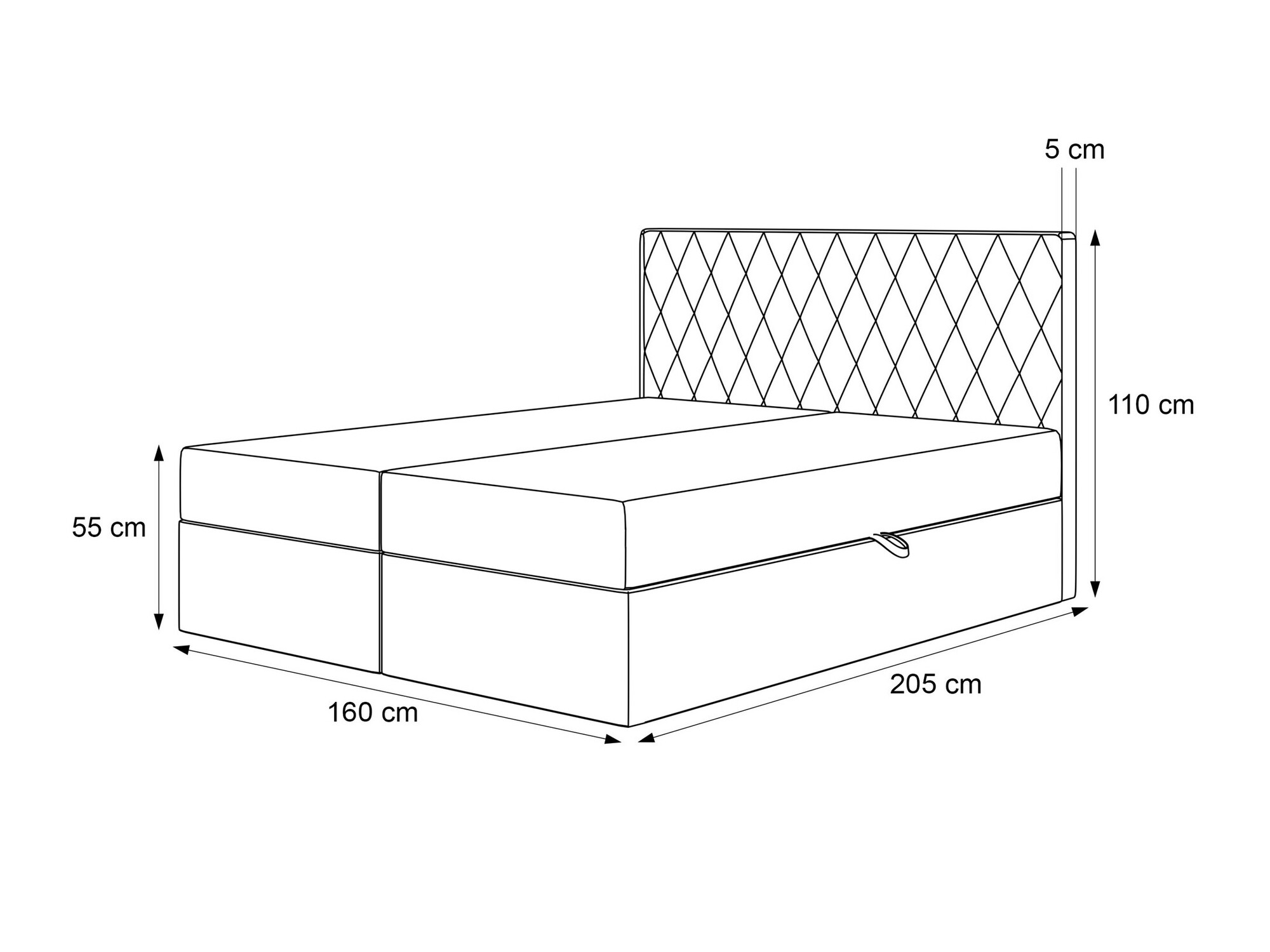 Pat boxspring Martinez 114 (Magic Velvet 2256)