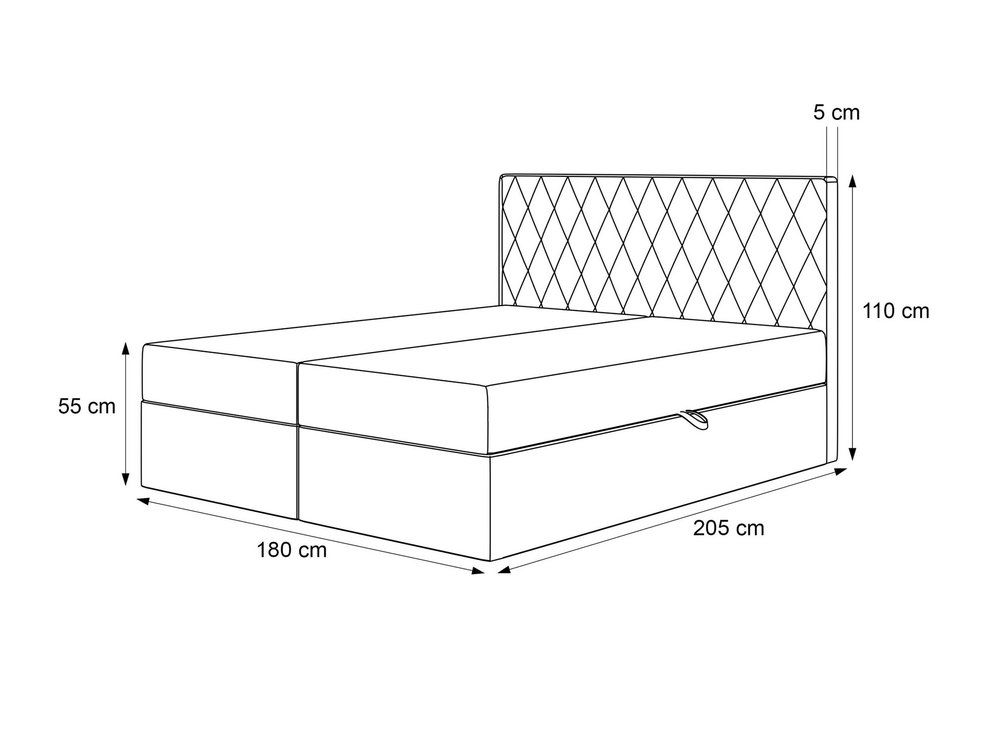 Pat boxspring Martinez 114 (Magic Velvet 2256)