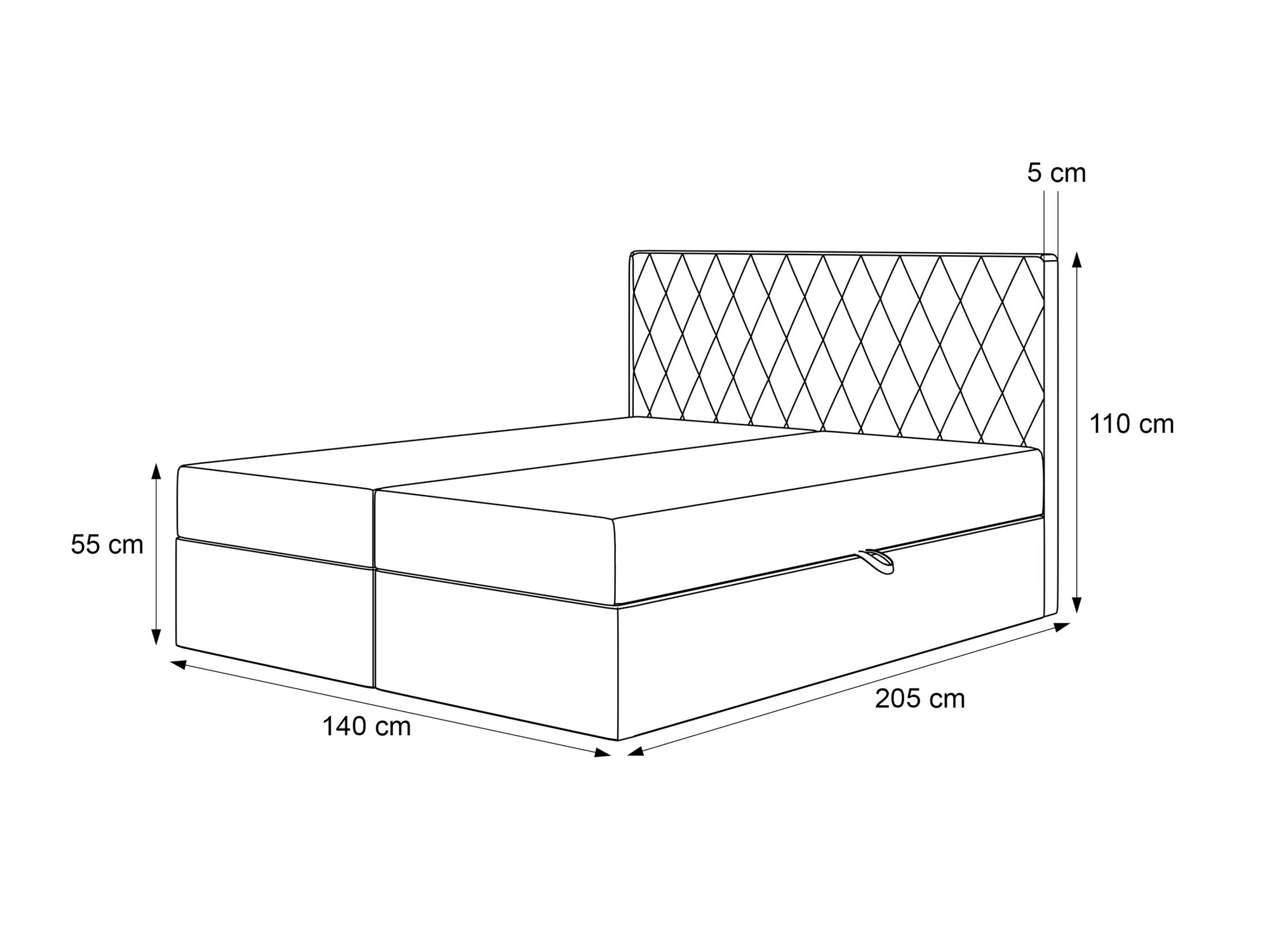 Pat boxspring Martinez 114 (Magic Velvet 2210)