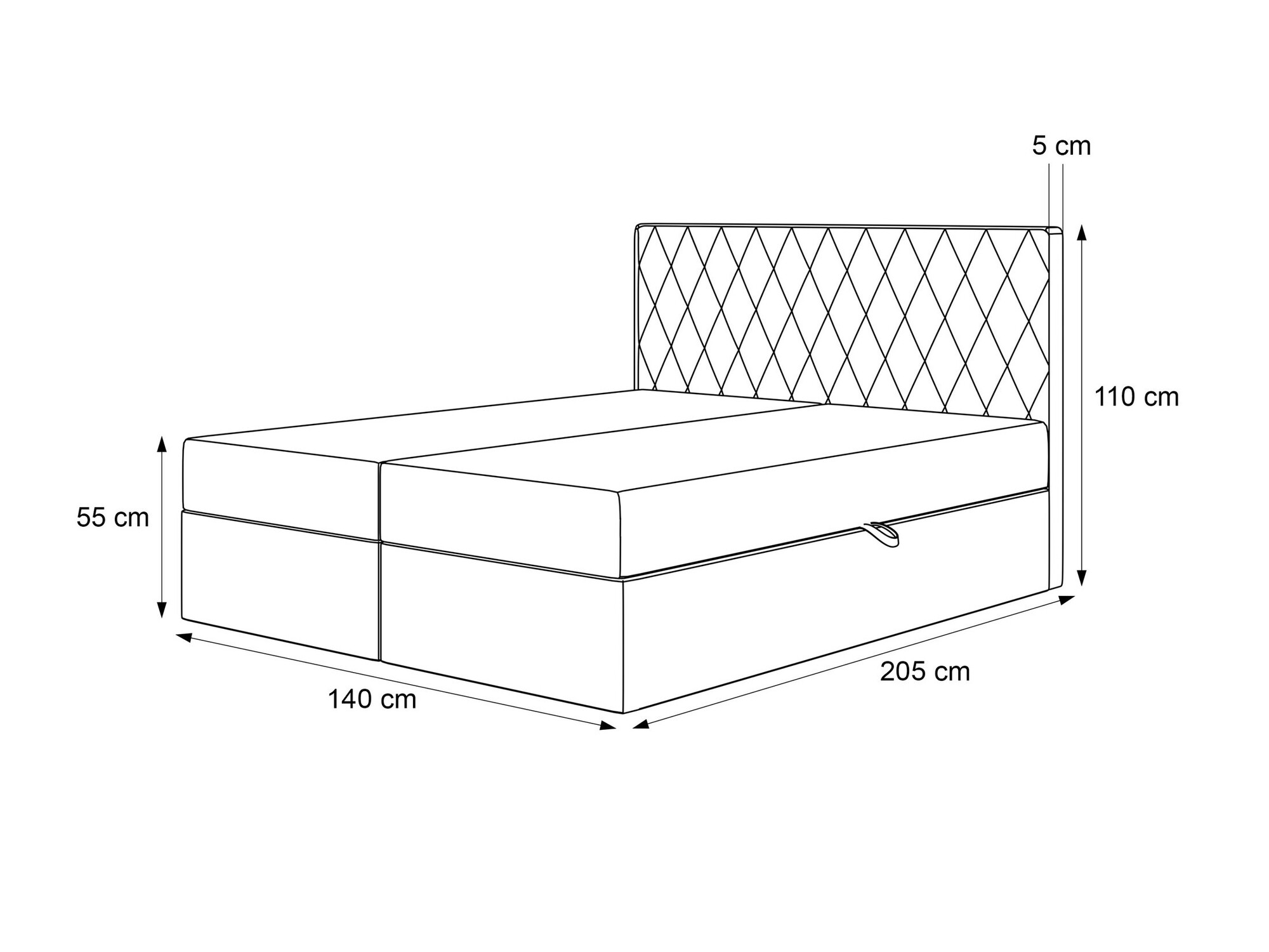 Pat boxspring Martinez 114 (Magic Velvet 2216)
